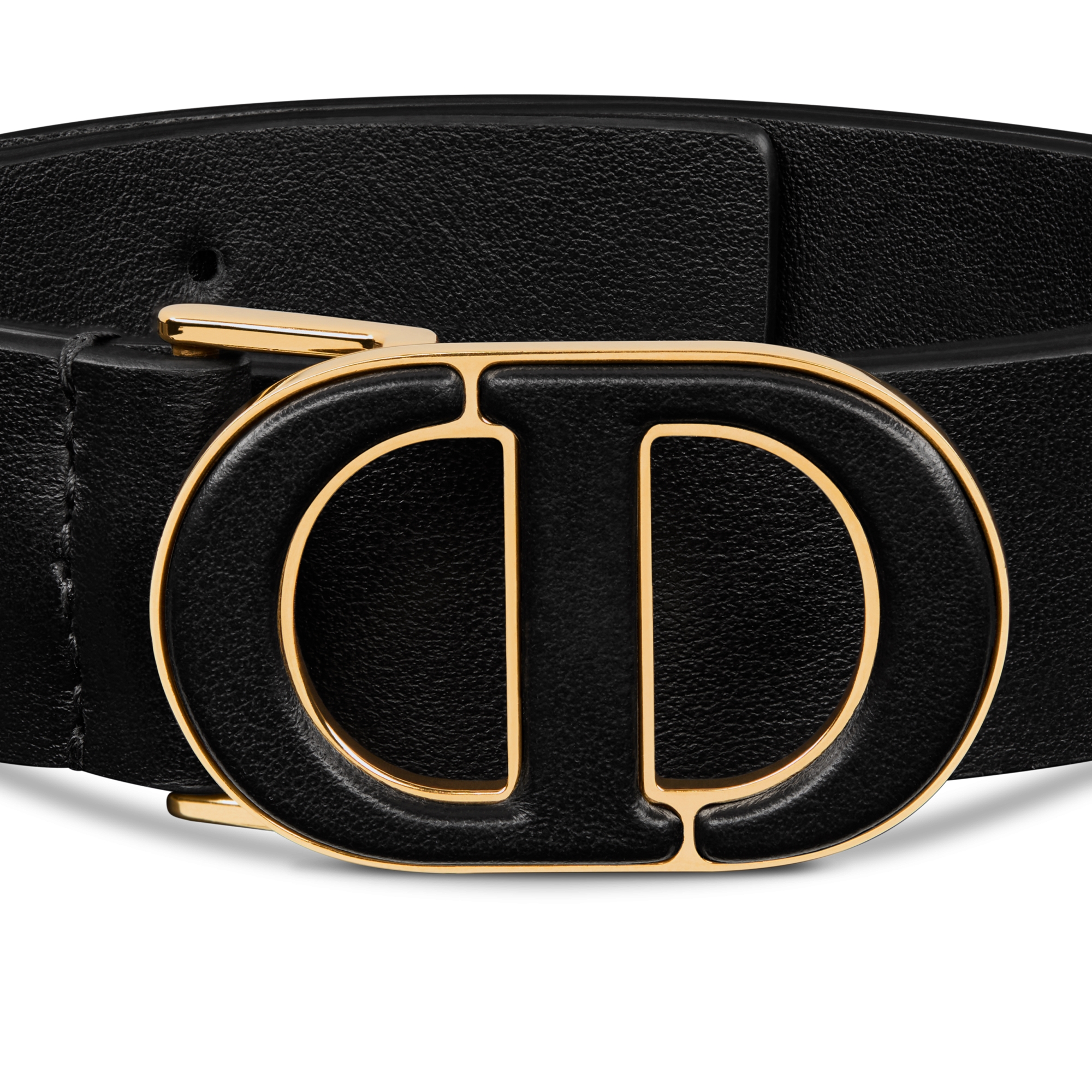 30 Montaigne Belt Black Smooth Calfskin, 25 MM E09