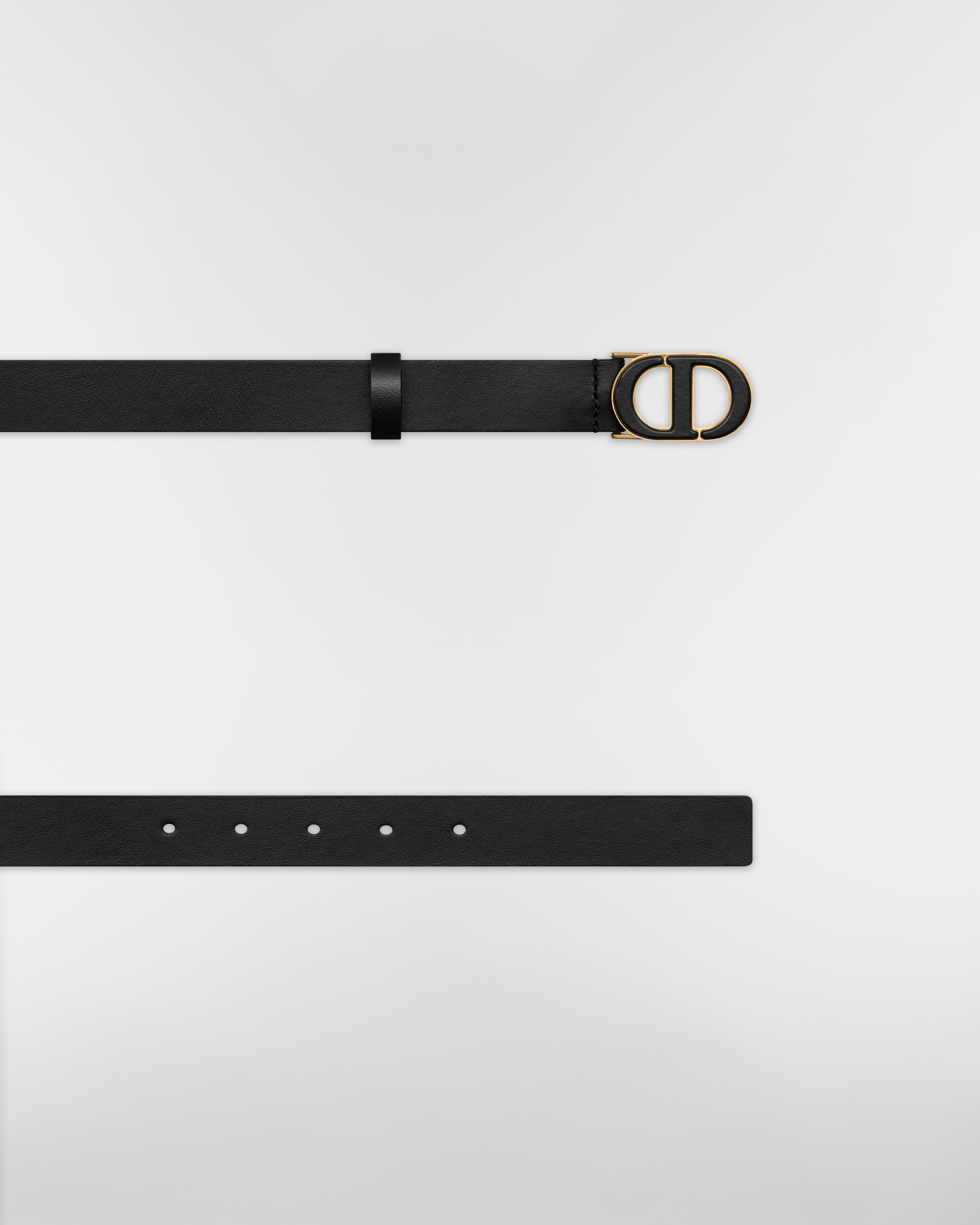 30 Montaigne Belt Black Smooth Calfskin, 25 MM E06