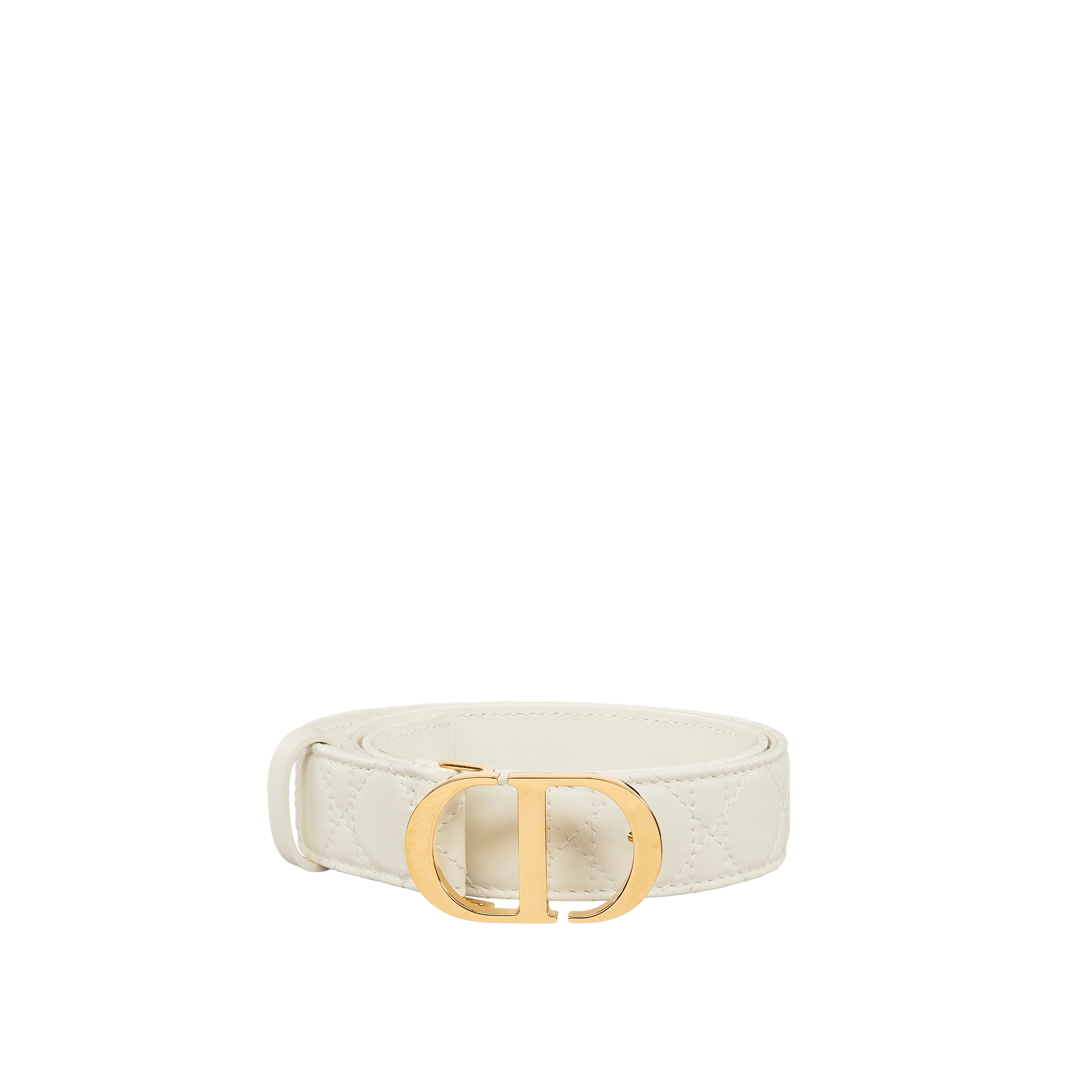 30 Montaigne Belt Latte Cannage Calfskin, 30 MM E03