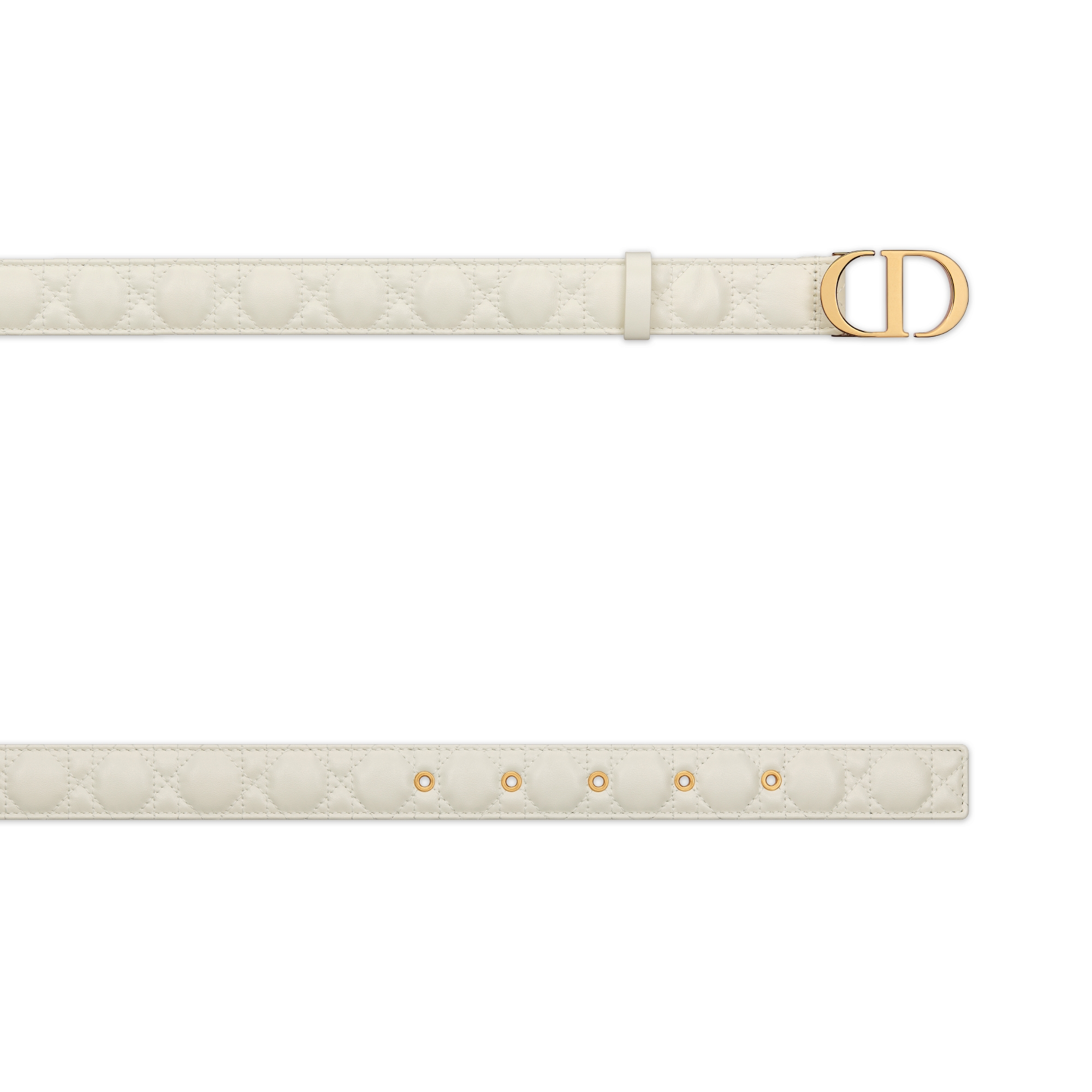 30 Montaigne Belt Latte Cannage Calfskin, 30 MM E06