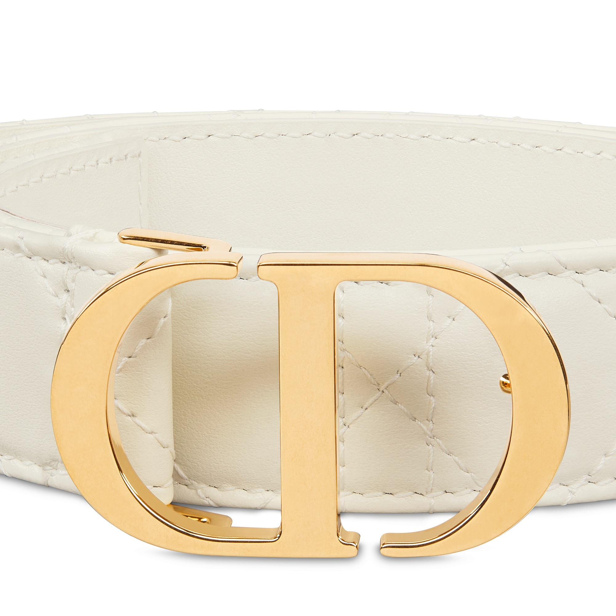 30 Montaigne Belt Latte Cannage Calfskin, 30 MM E09
