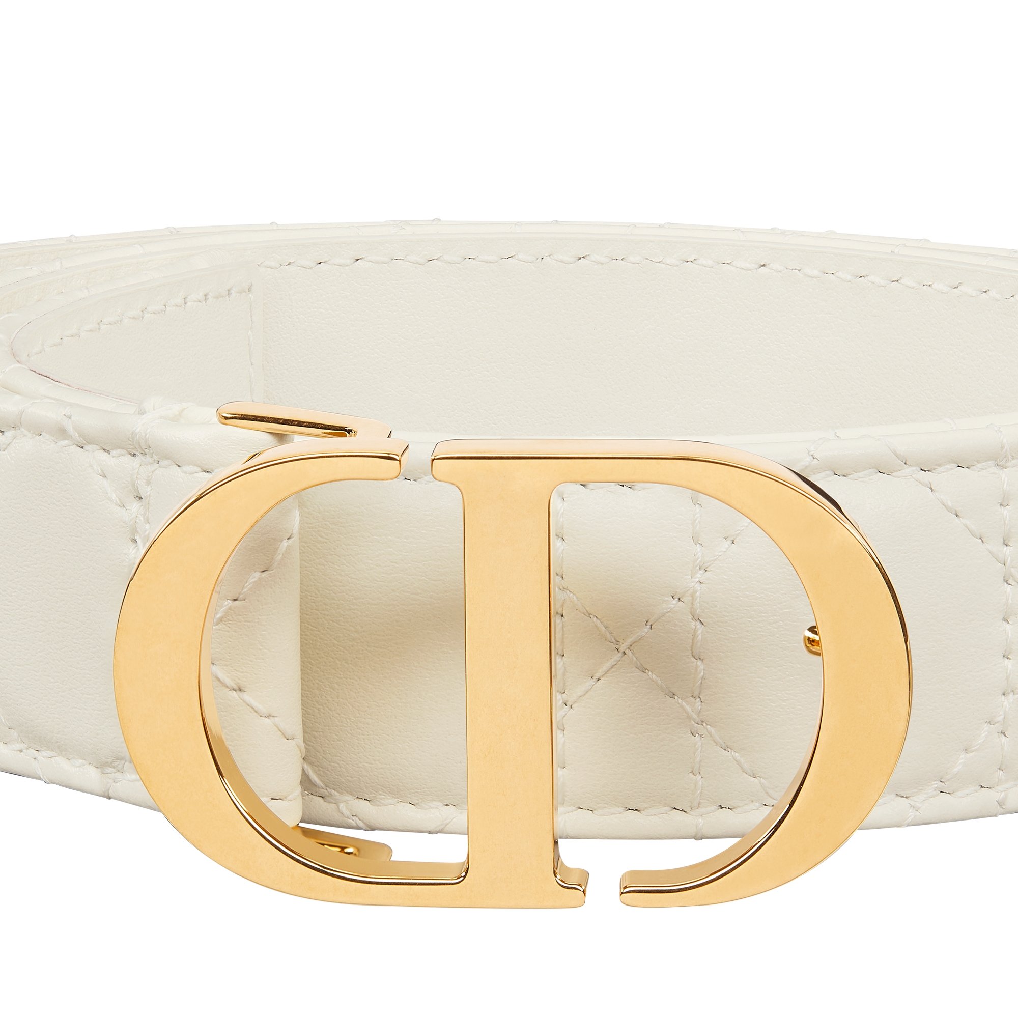 30 Montaigne Belt Latte Cannage Calfskin, 30 MM E09
