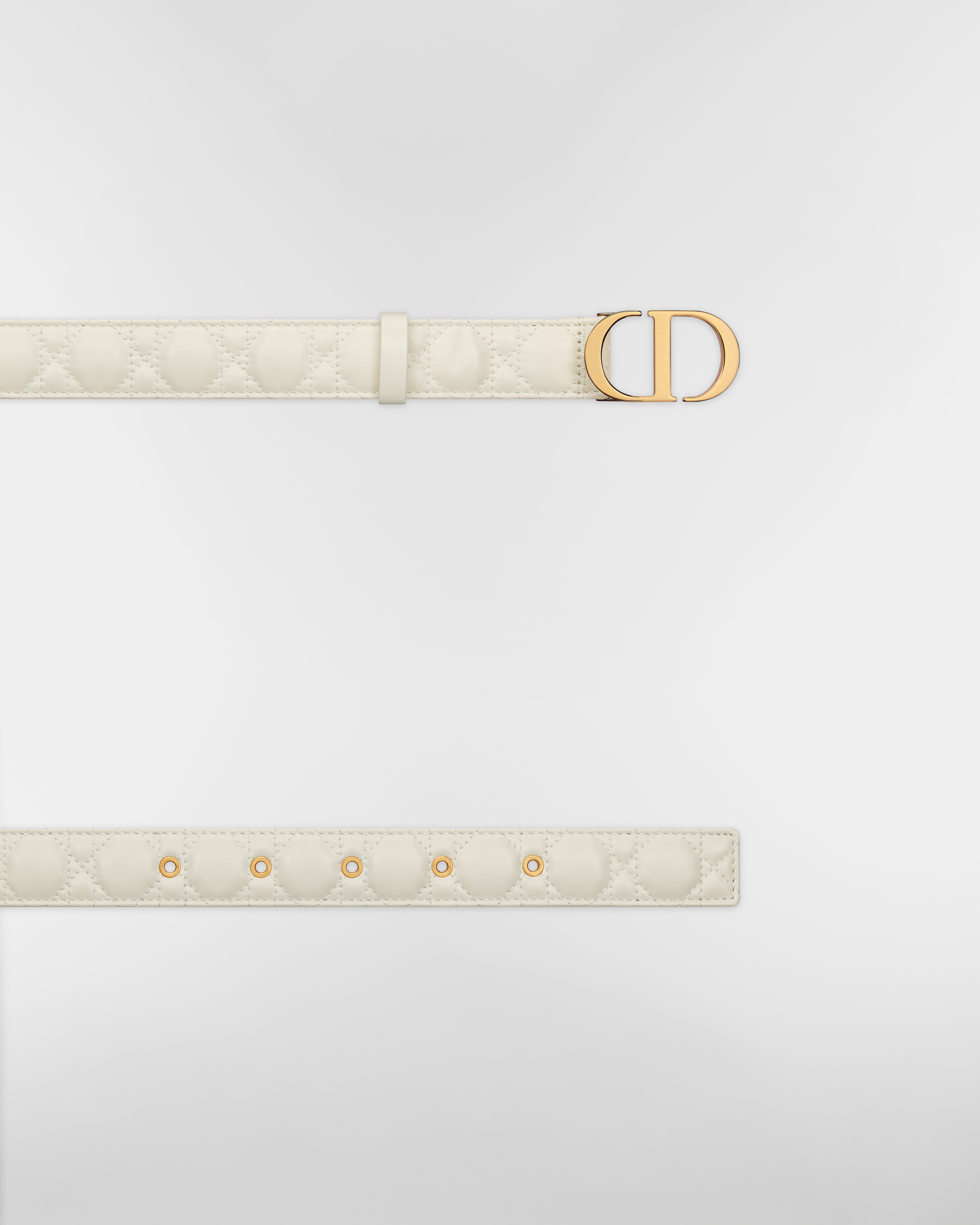 30 Montaigne Belt Latte Cannage Calfskin, 30 MM E06