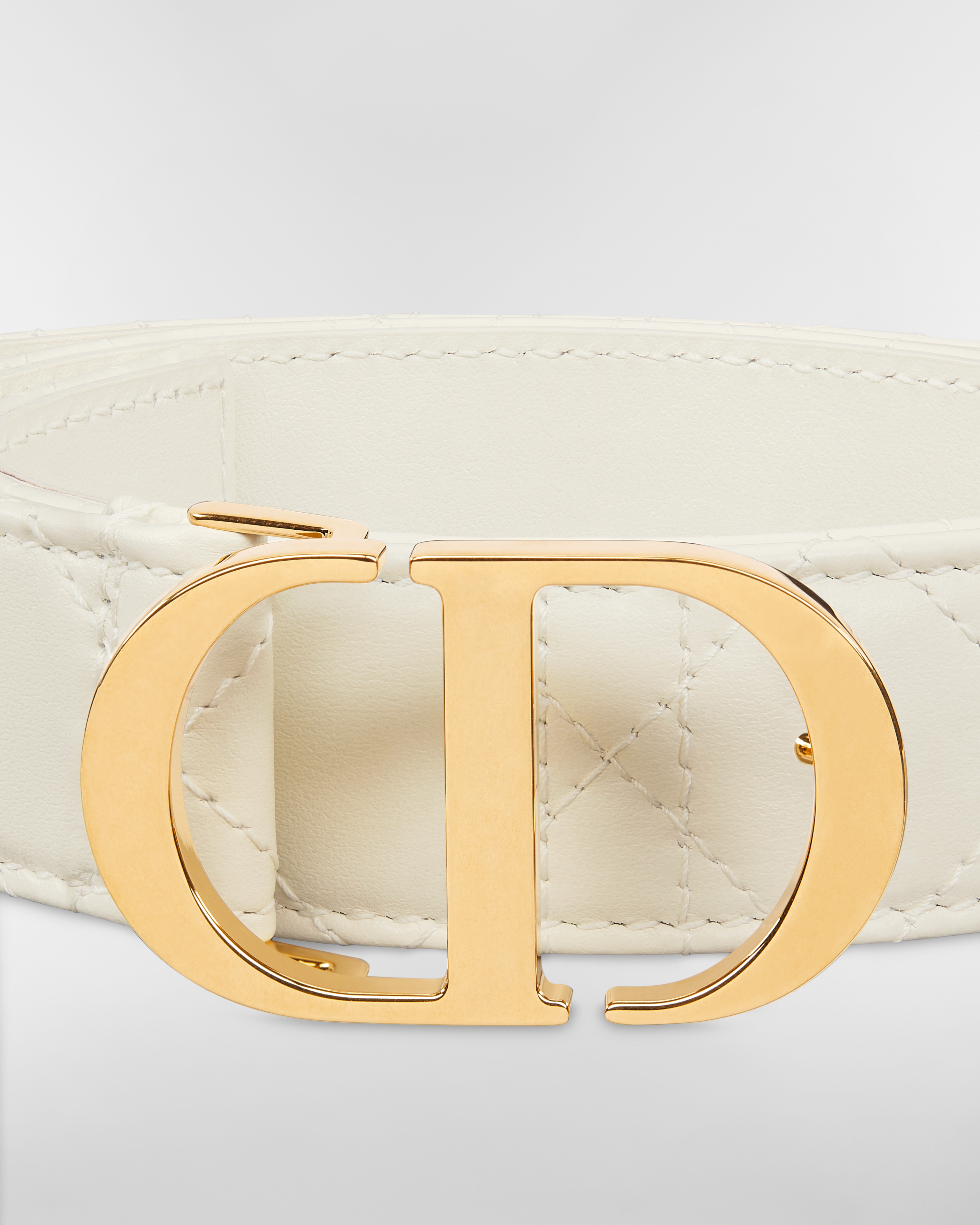 30 Montaigne Belt Latte Cannage Calfskin, 30 MM E09