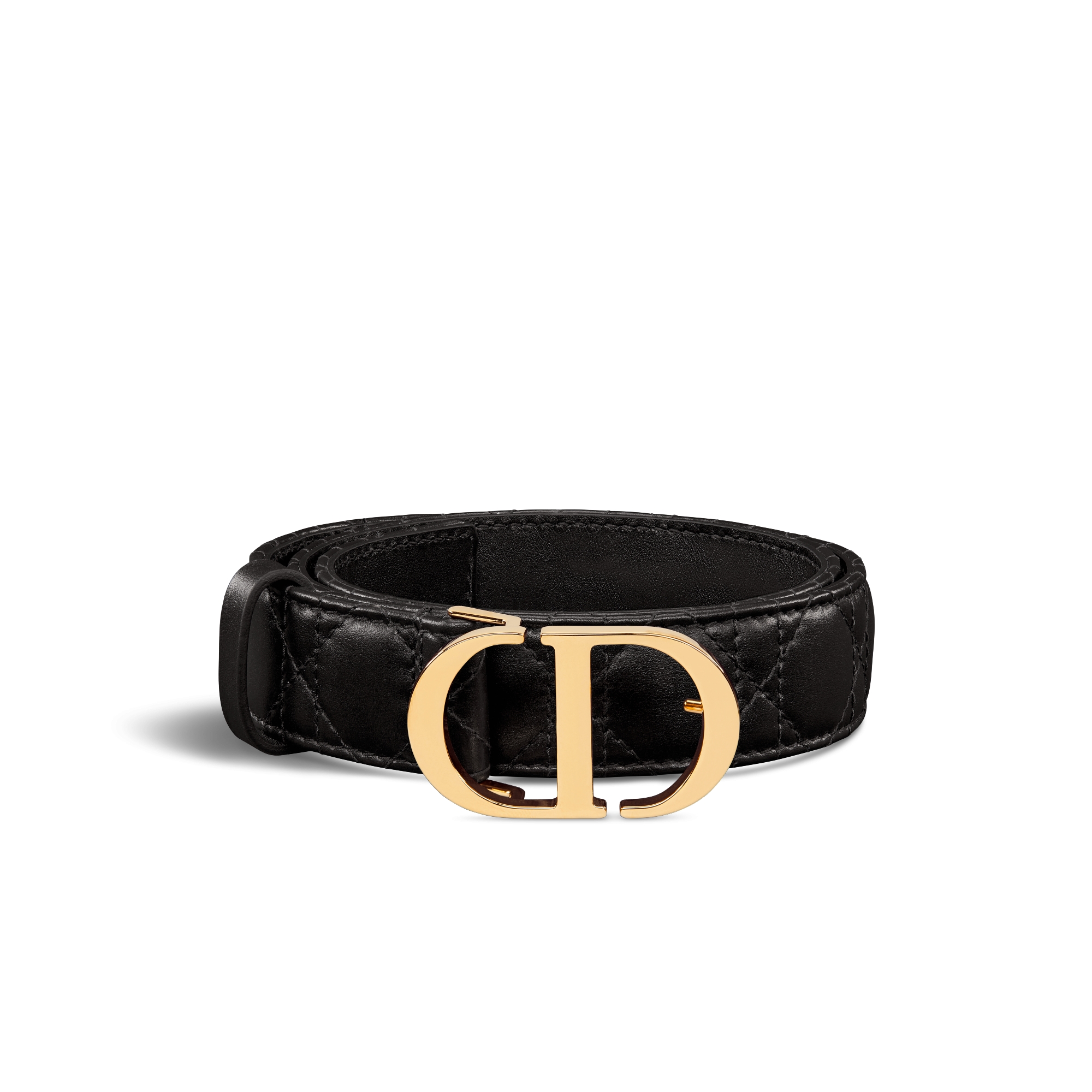 30 Montaigne Belt Black Cannage Calfskin, 30 MM E03