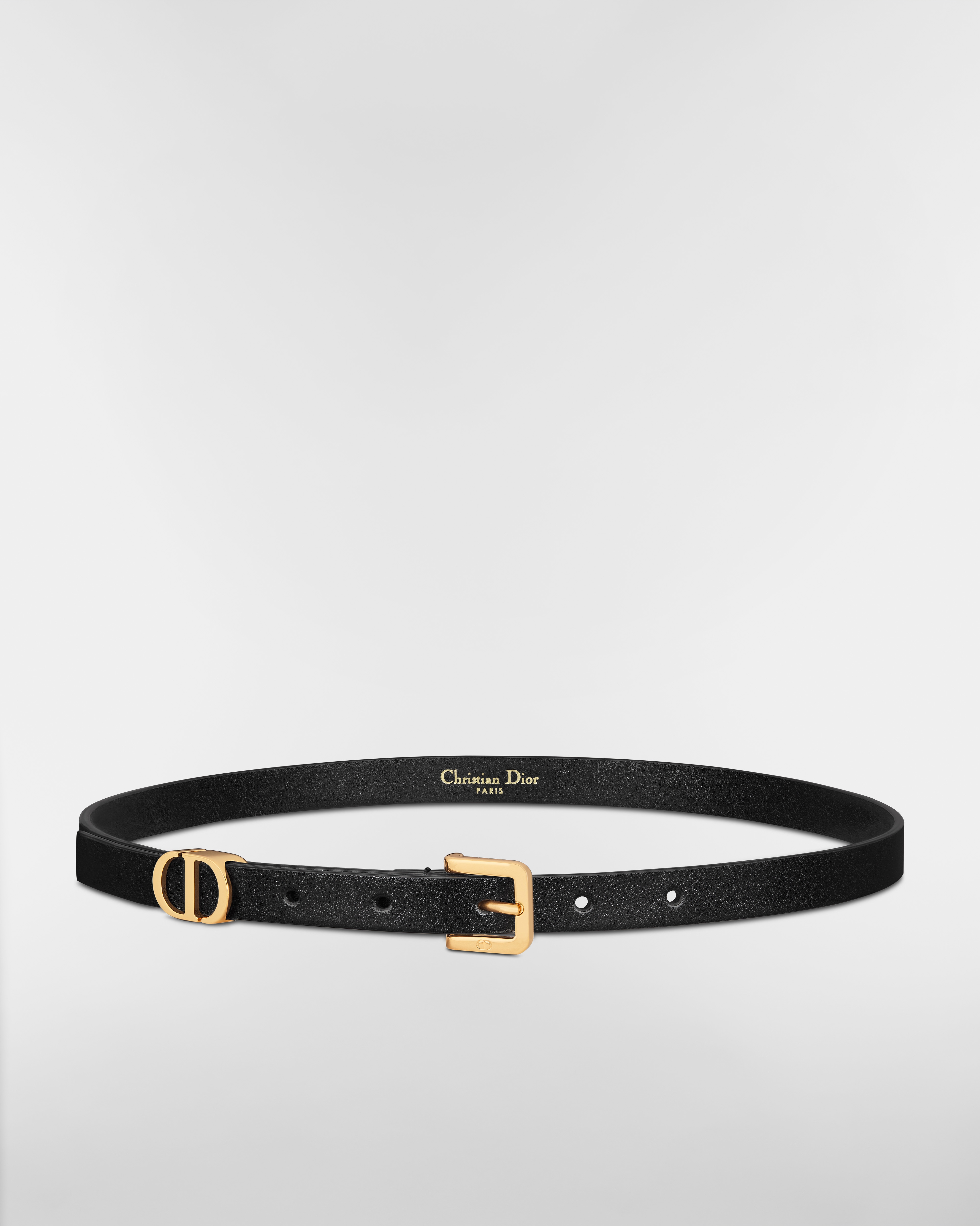 Cintura 30 Montaigne Loop Pelle di vitello morbidissima nera, 15 mm E01