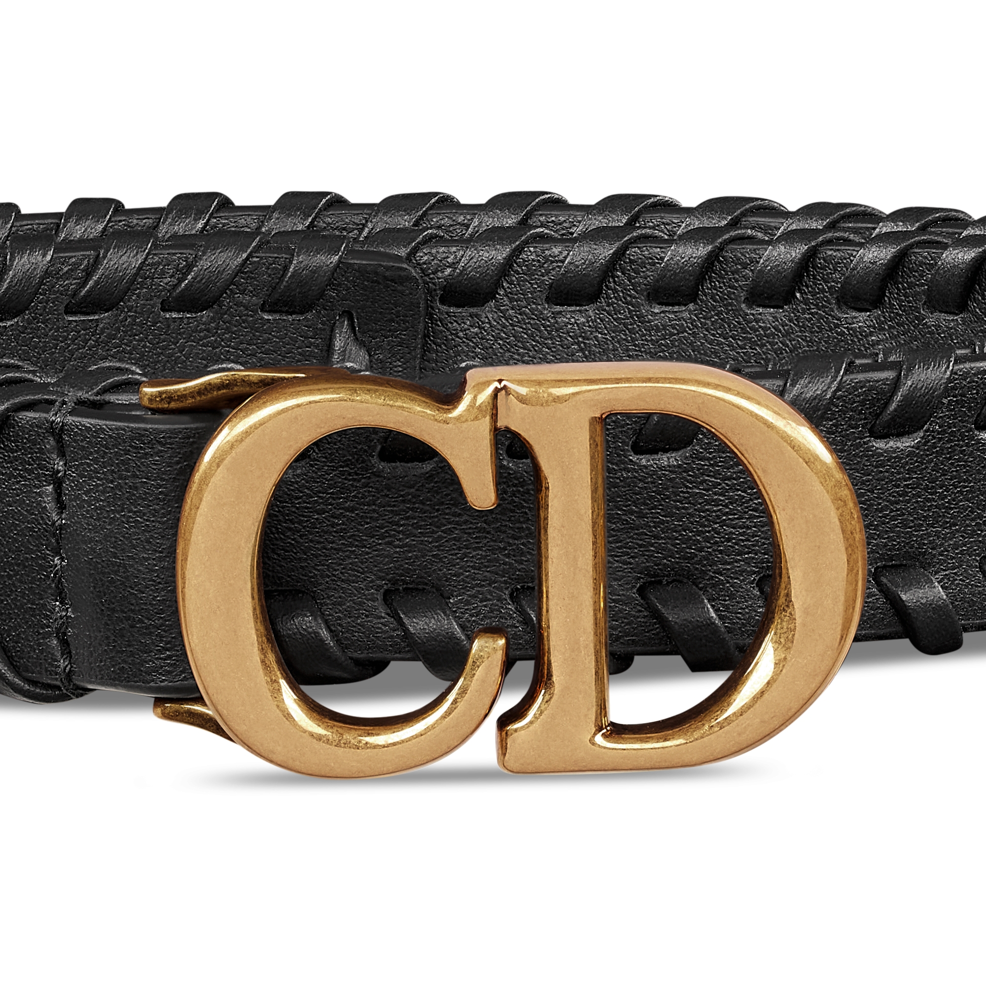 Saddle Belt Black Smooth Calfskin with Leather Whipstitching, 20 MM E09