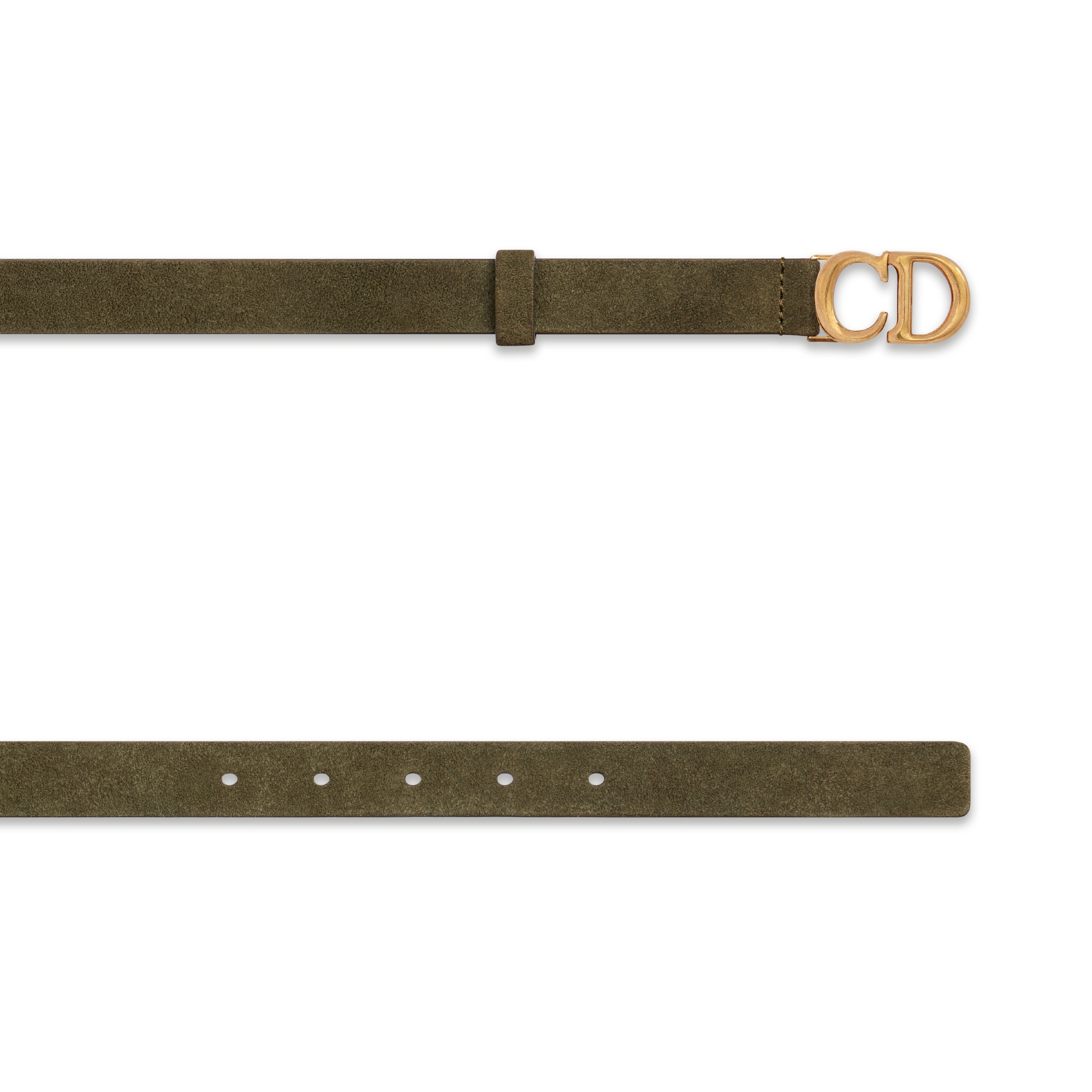 Saddle Belt Deep Green Suede Calfskin, 20 MM E06