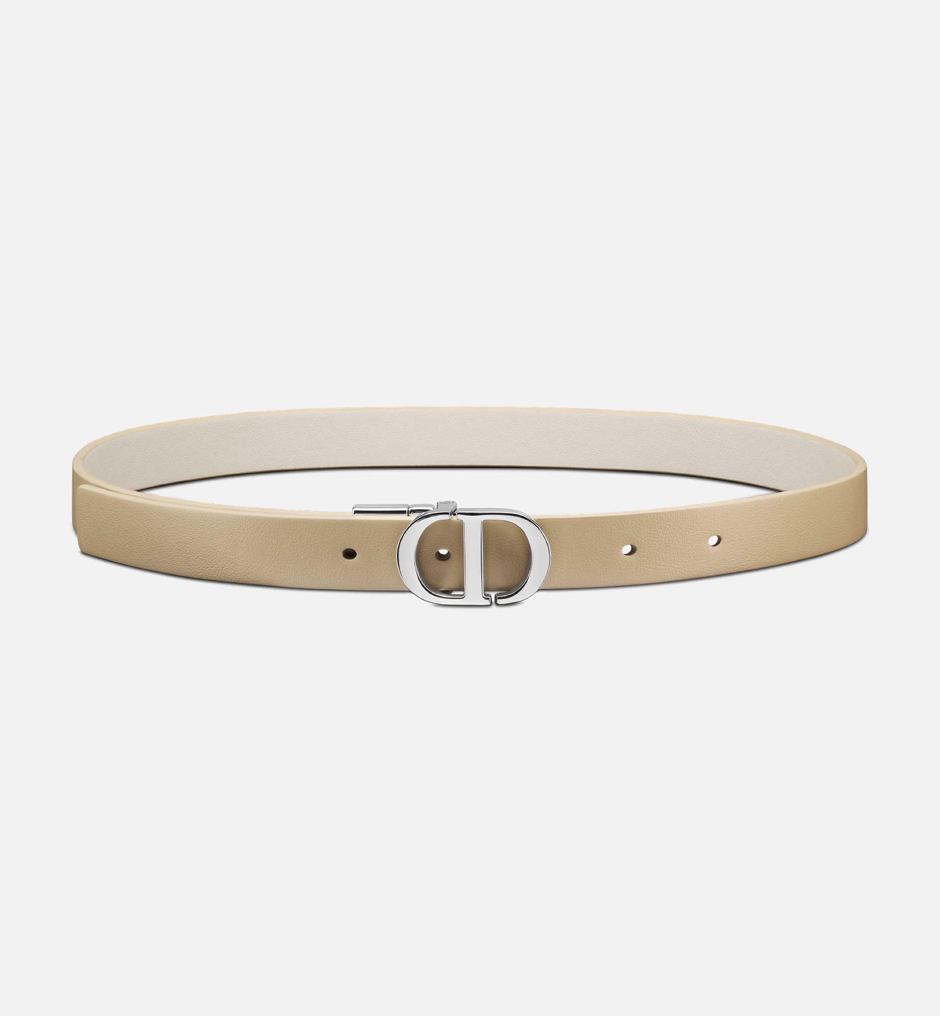 30 Montaigne Reversible Belt Latte and Beige Smooth Calfskin 30 Montaigne Reversible Belt Latte and Beige Smooth Calfskin