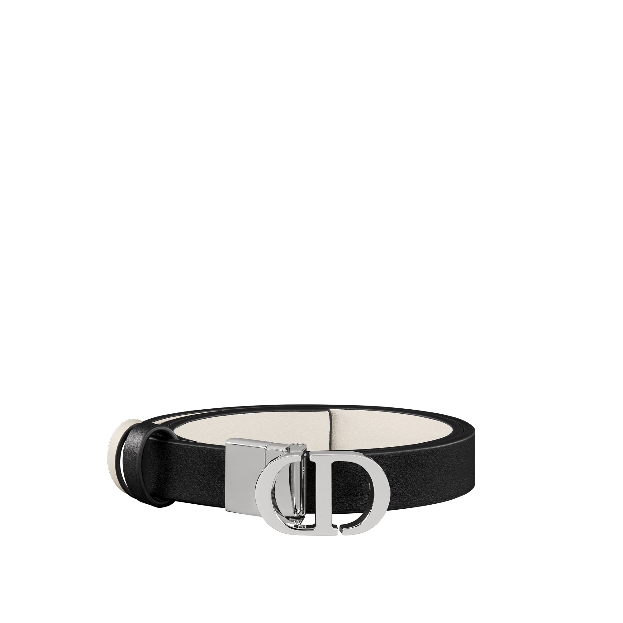 30 Montaigne Reversible Belt Black and Latte Smooth Calfskin, 20 MM E03