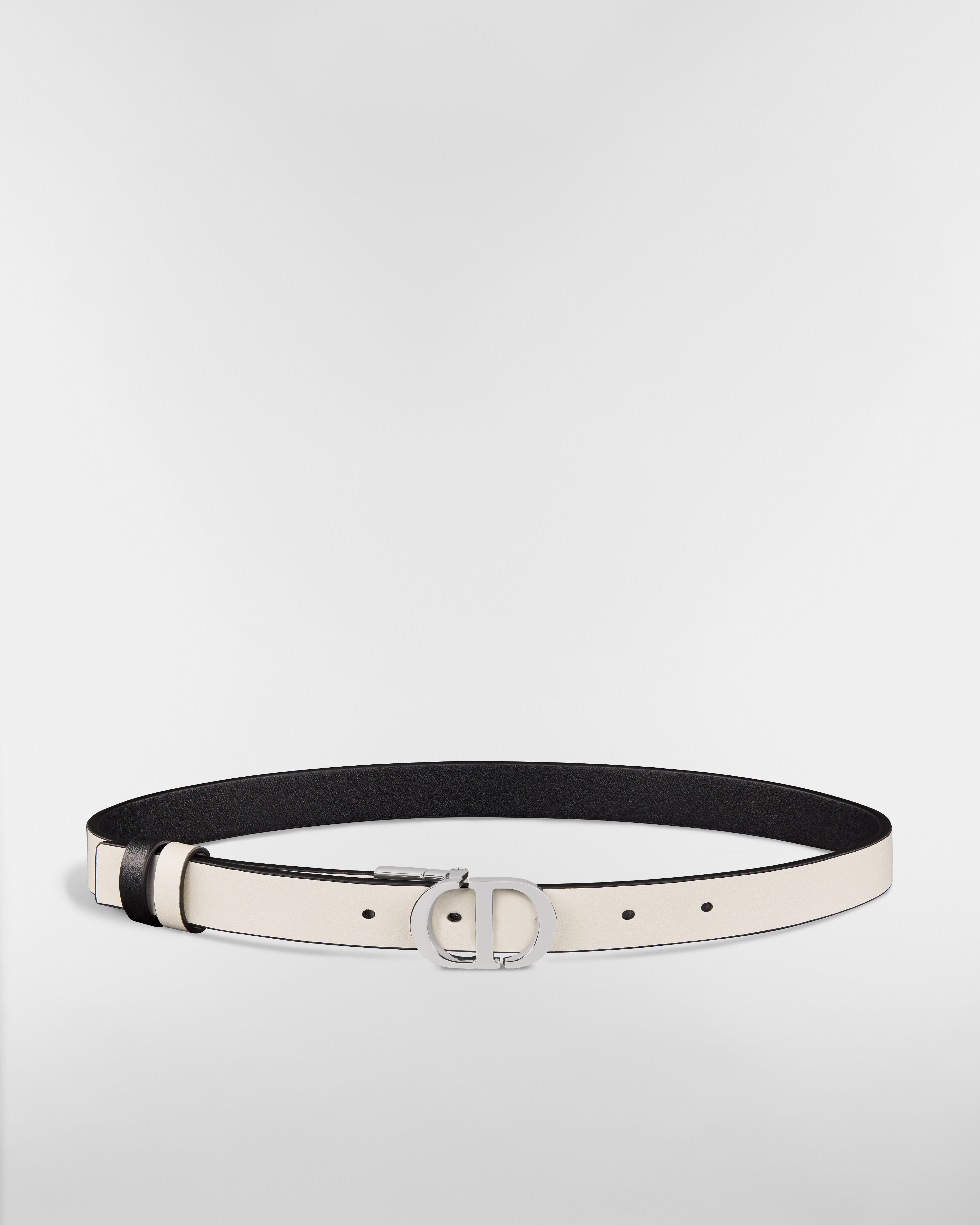 30 Montaigne Reversible Belt Black and Latte Smooth Calfskin, 20 MM E07