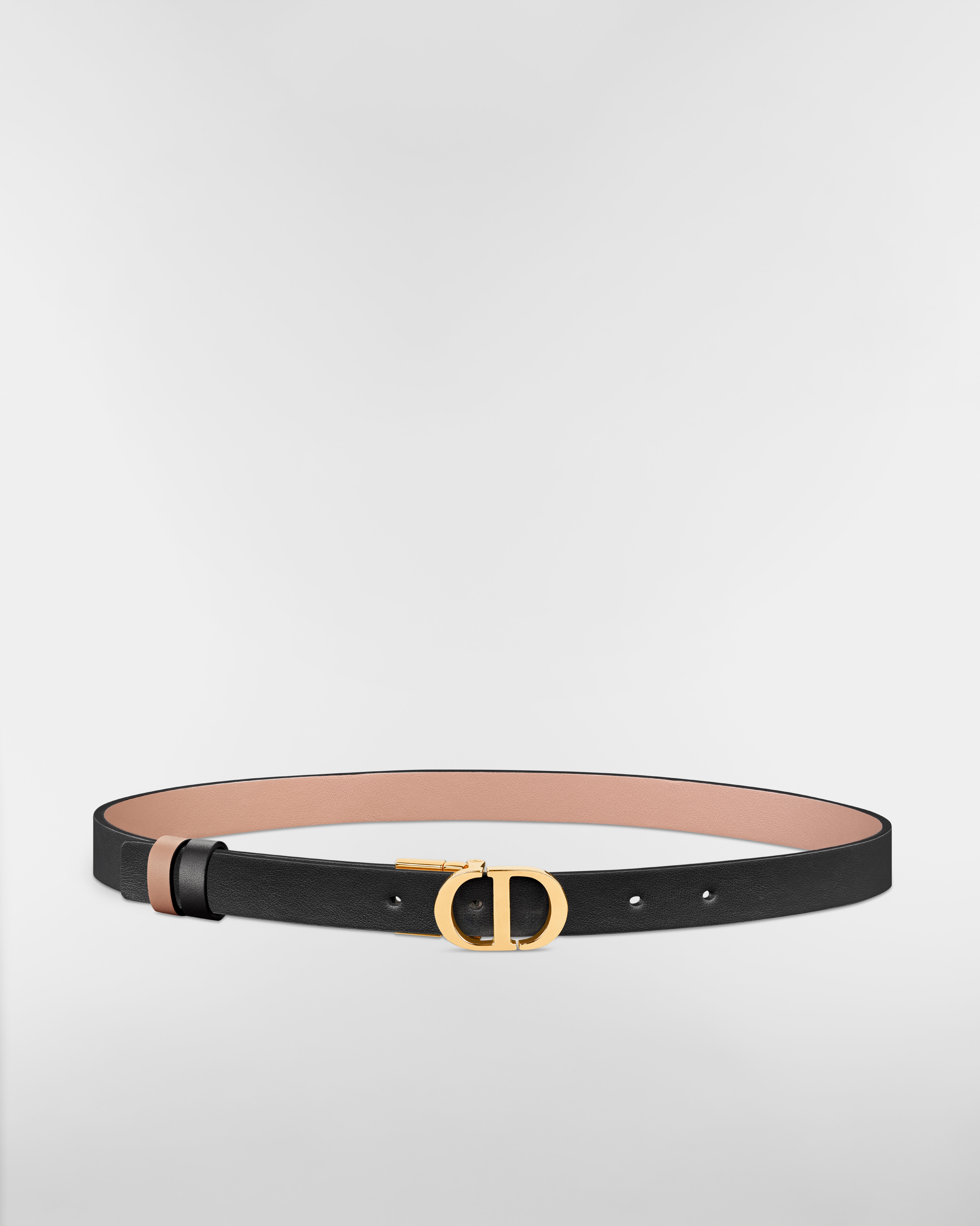 30 Montaigne Wendegürtel Glattes Kalbsleder in Schwarz und Rosa, 20 mm E01