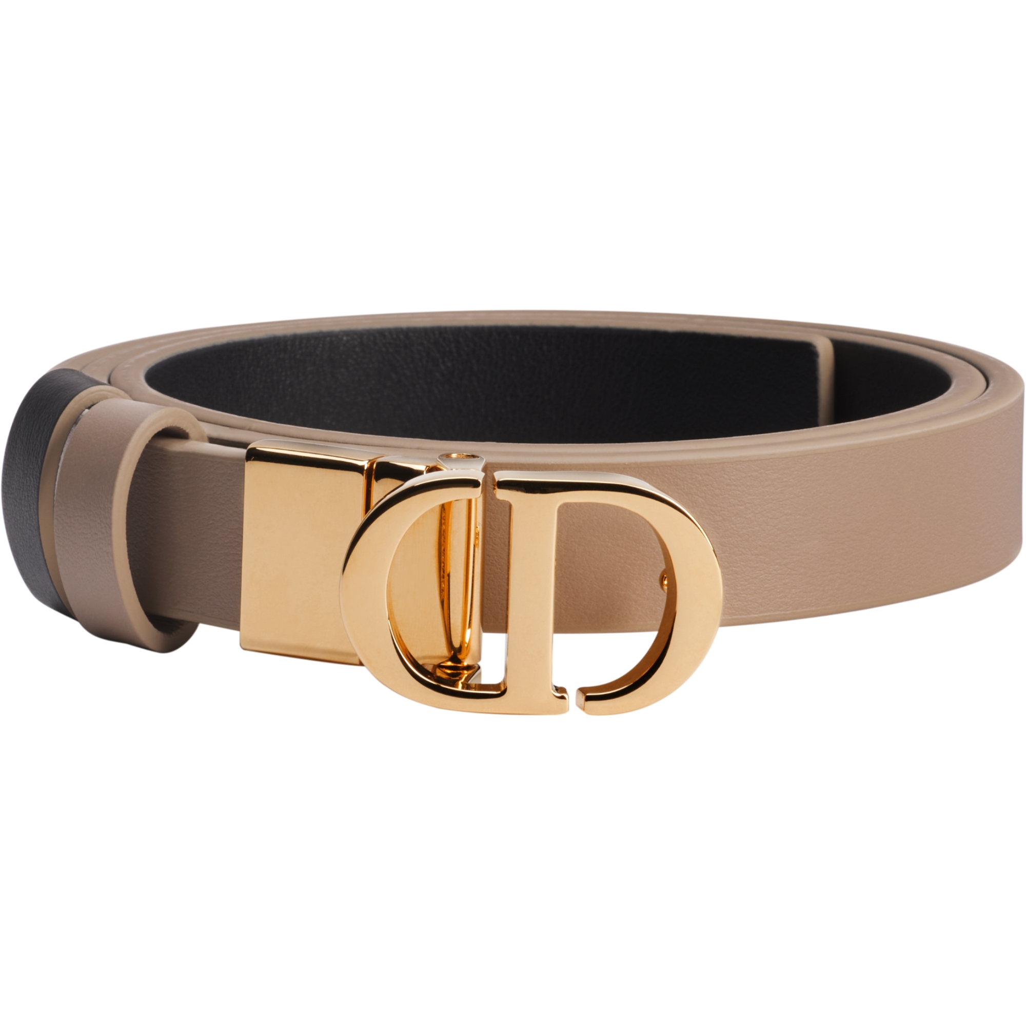  榛子色和黑色光滑小牛皮，20 毫米