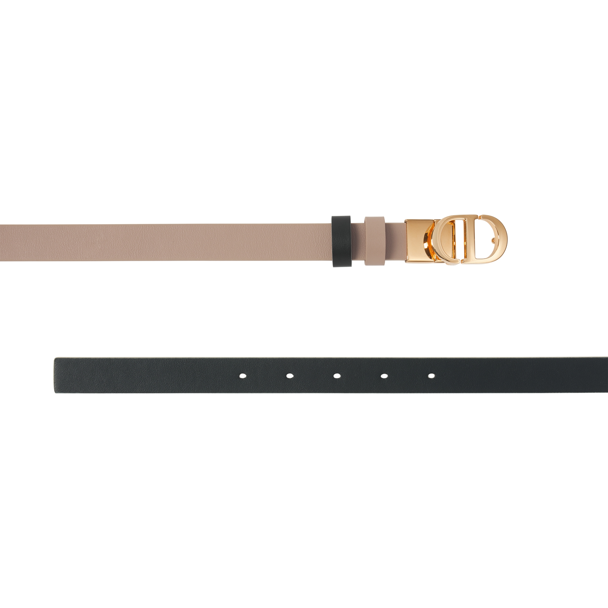 30 Montaigne Reversible Belt Hazelnut and Black Smooth Calfskin, 20 MM E06