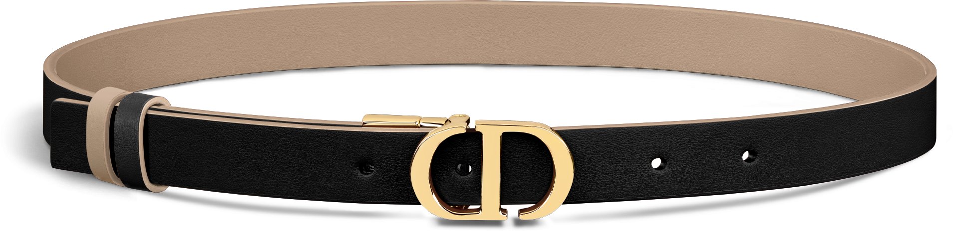 DIOR | 30 Montaigne リバーシブルベルト 20mm スムースカーフスキン