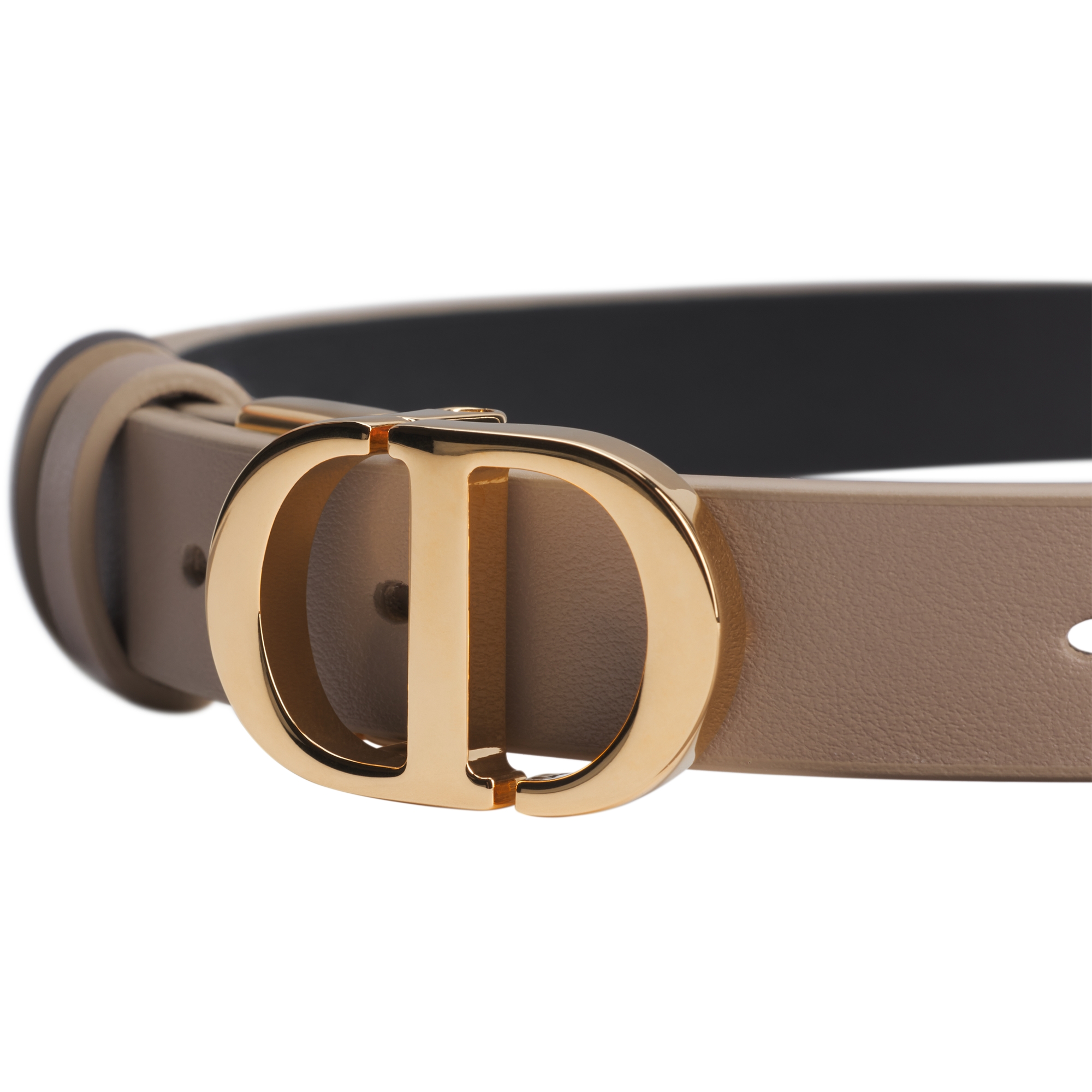 30 Montaigne Reversible Belt Hazelnut and Black Smooth Calfskin, 20 MM E09