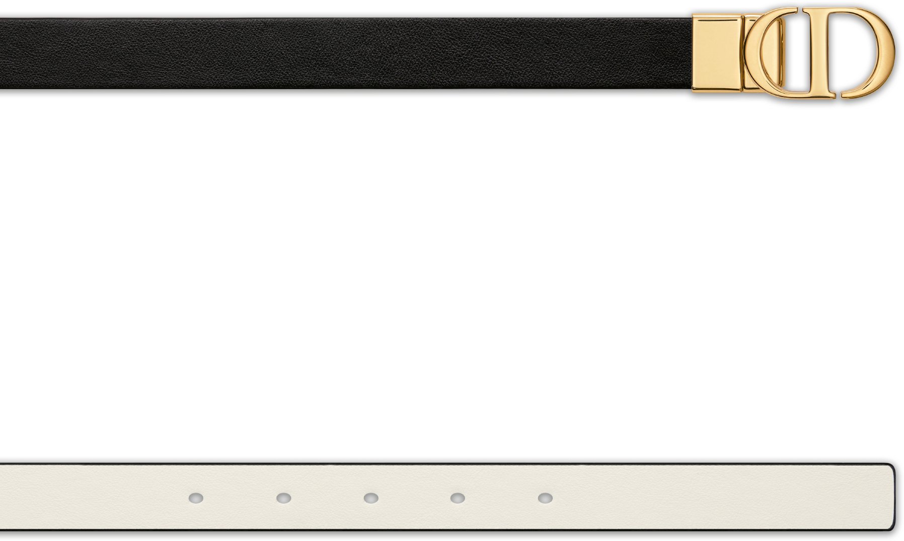 30 Montaigne Reversible Belt Black and Latte Smooth Calfskin, 20 MM | DIOR