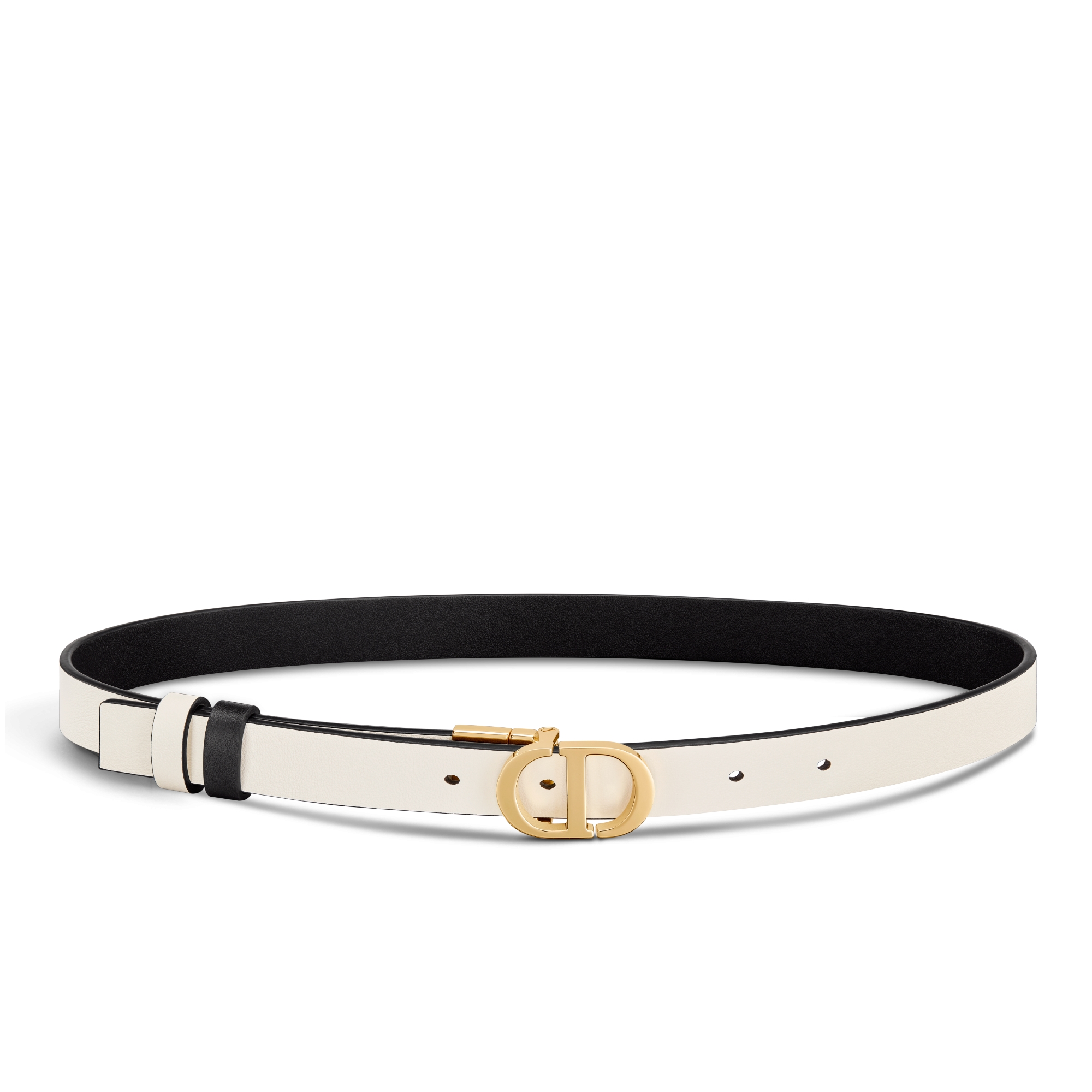 30 Montaigne Reversible Belt Black and Latte Smooth Calfskin, 20 MM E07