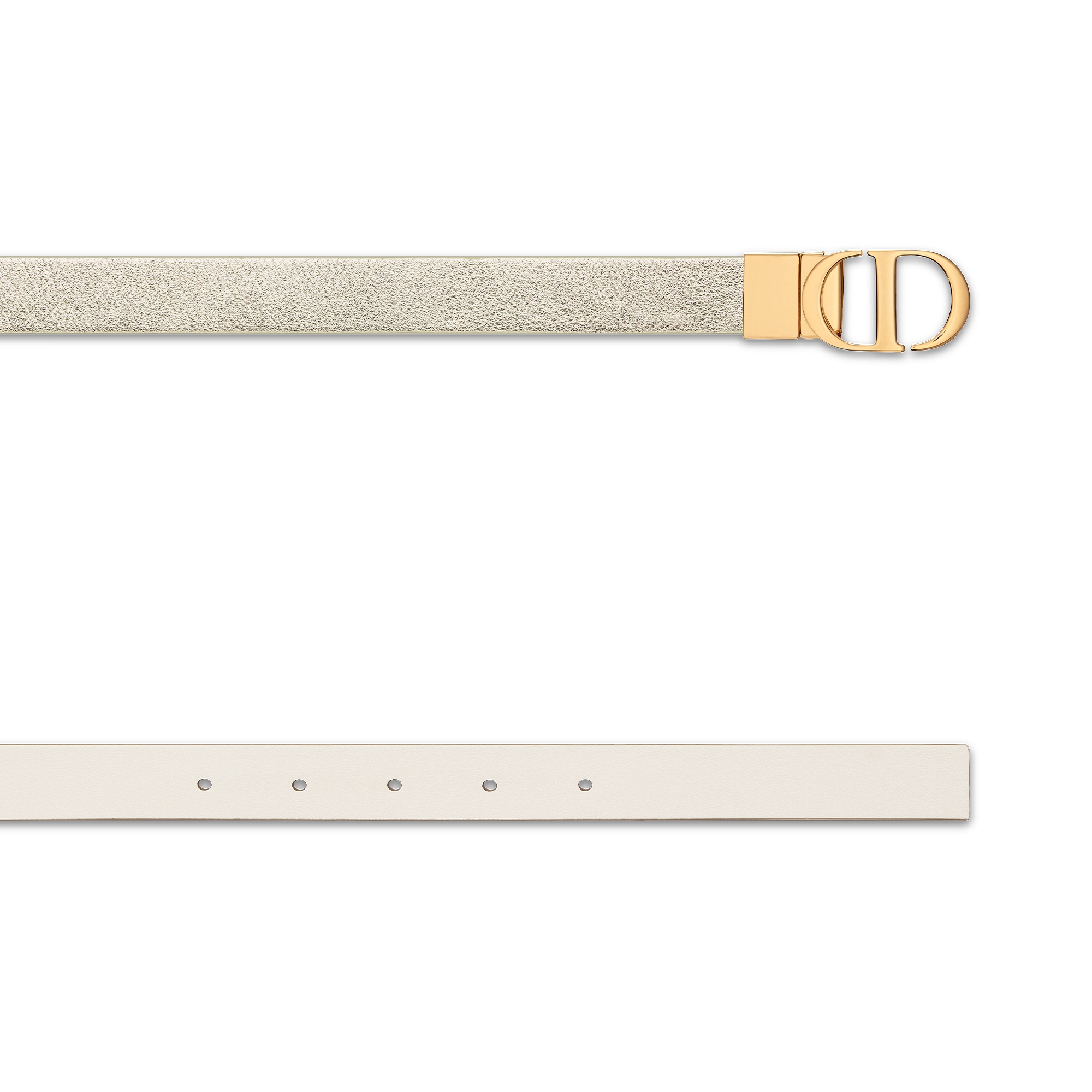 30 Montaigne Wendegürtel Glattes Kalbsleder in Goldfarbe und Latte, 20 mm E06