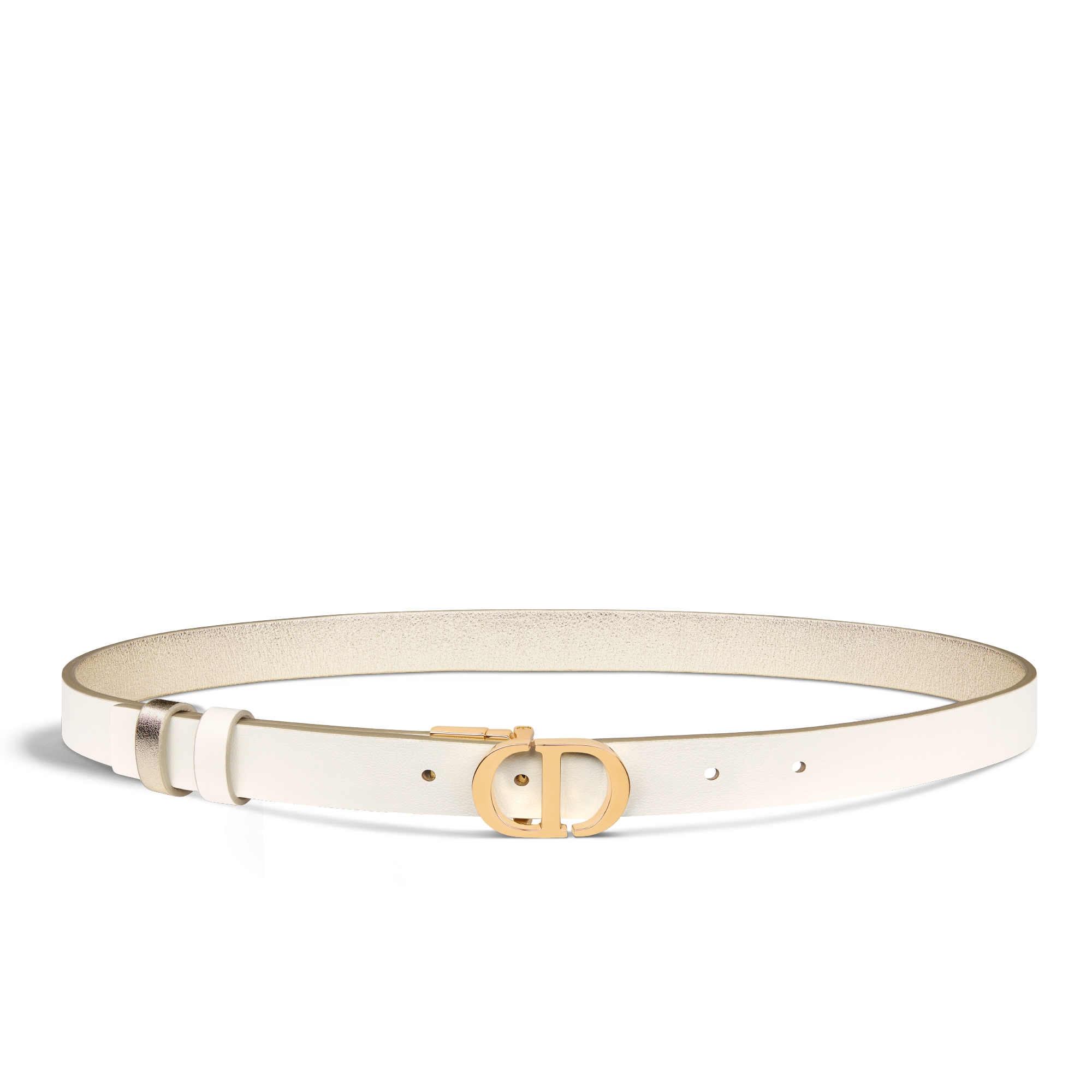 30 Montaigne Wendegürtel Glattes Kalbsleder in Goldfarbe und Latte, 20 mm E07