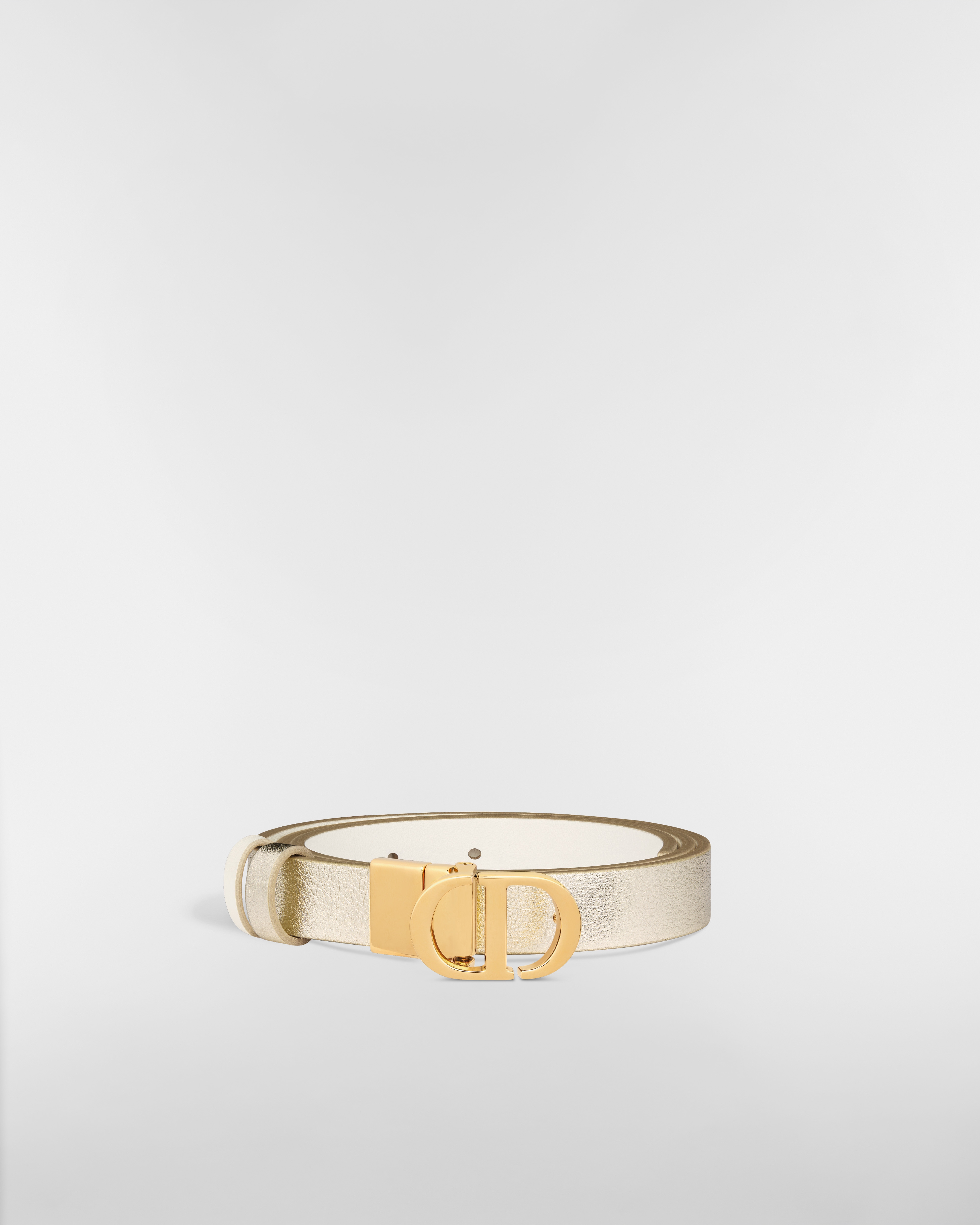 30 Montaigne Reversible Belt Gold-Tone and Latte Smooth Calfskin, 20 MM E03