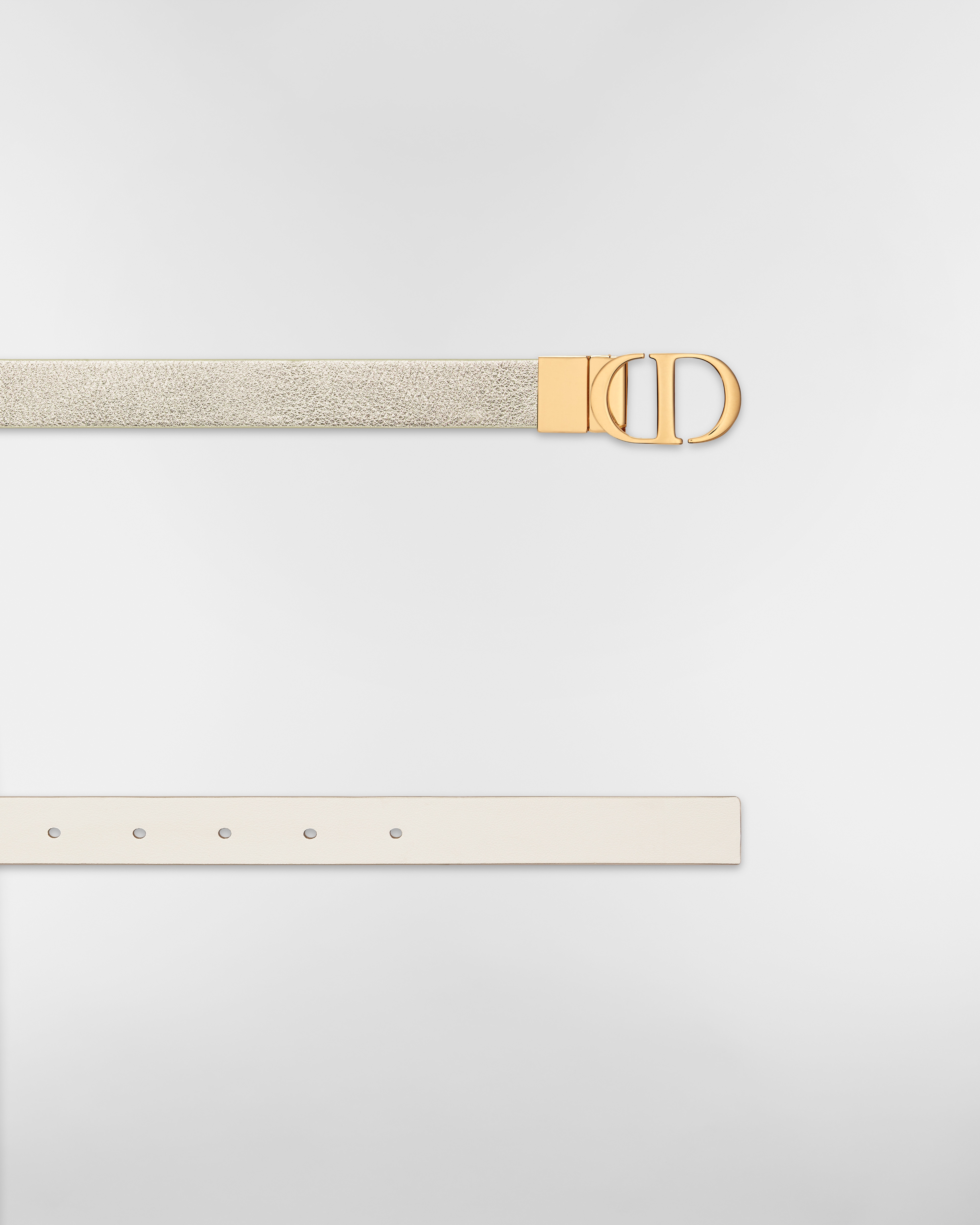 30 Montaigne Reversible Belt Gold-Tone and Latte Smooth Calfskin, 20 MM E06