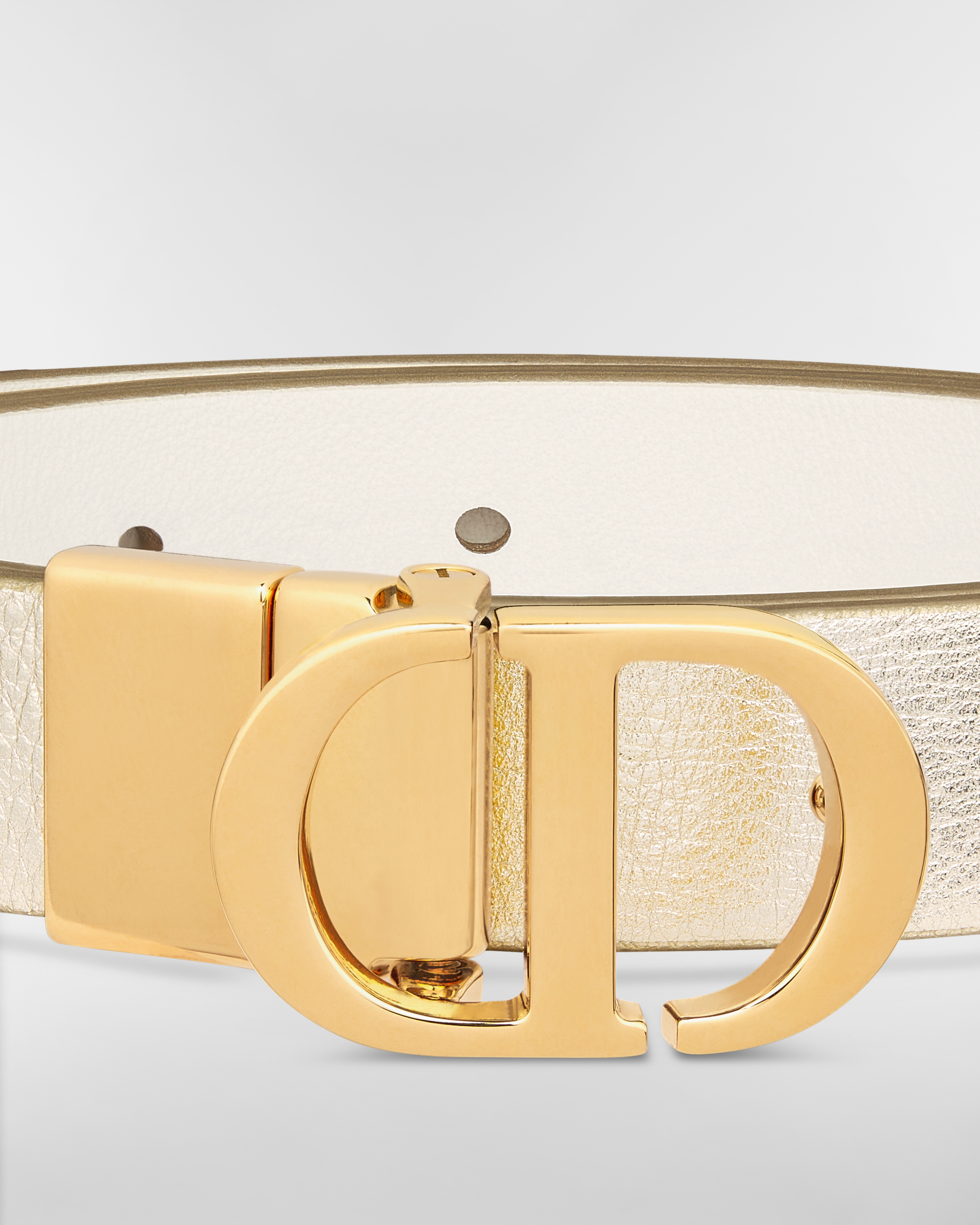 30 Montaigne Reversible Belt Gold-Tone and Latte Smooth Calfskin, 20 MM E09