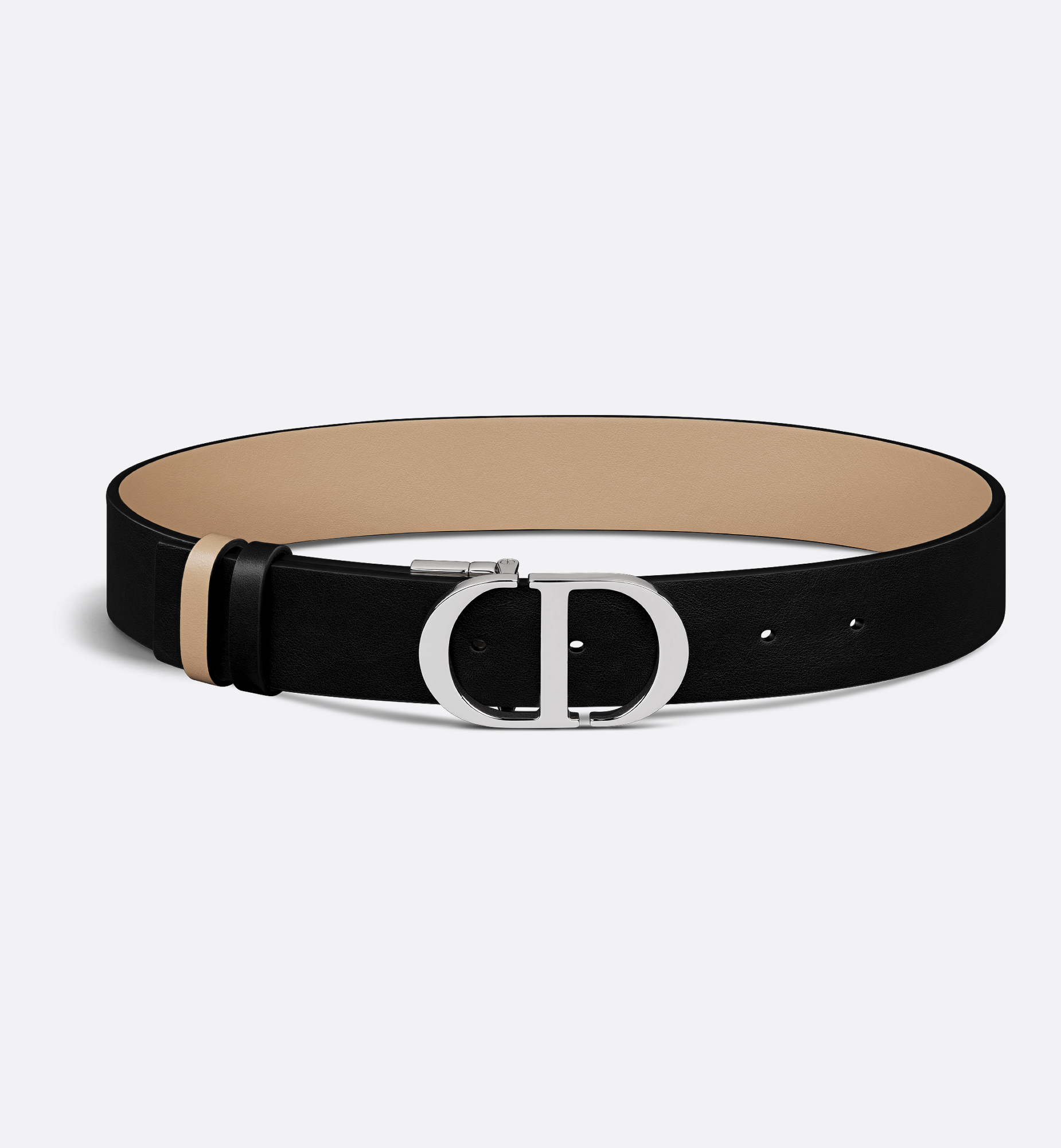 30 Montaigne Reversible Belt Black and Biscuit Smooth 30 Montaigne Reversible Belt Black and Biscuit Smooth