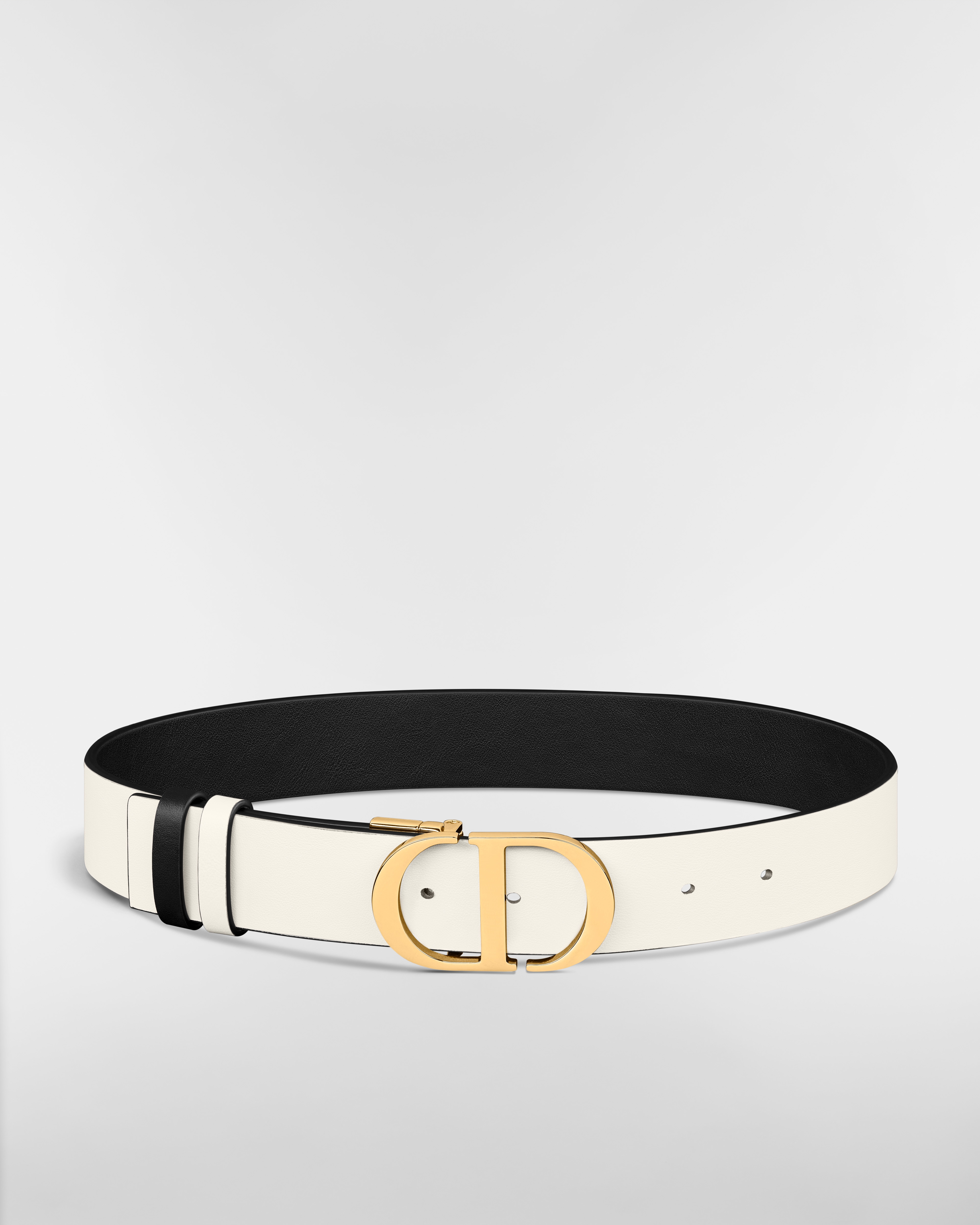 30 Montaigne Wendegürtel Glattes Kalbsleder in Schwarz und Latte, 35 mm E07