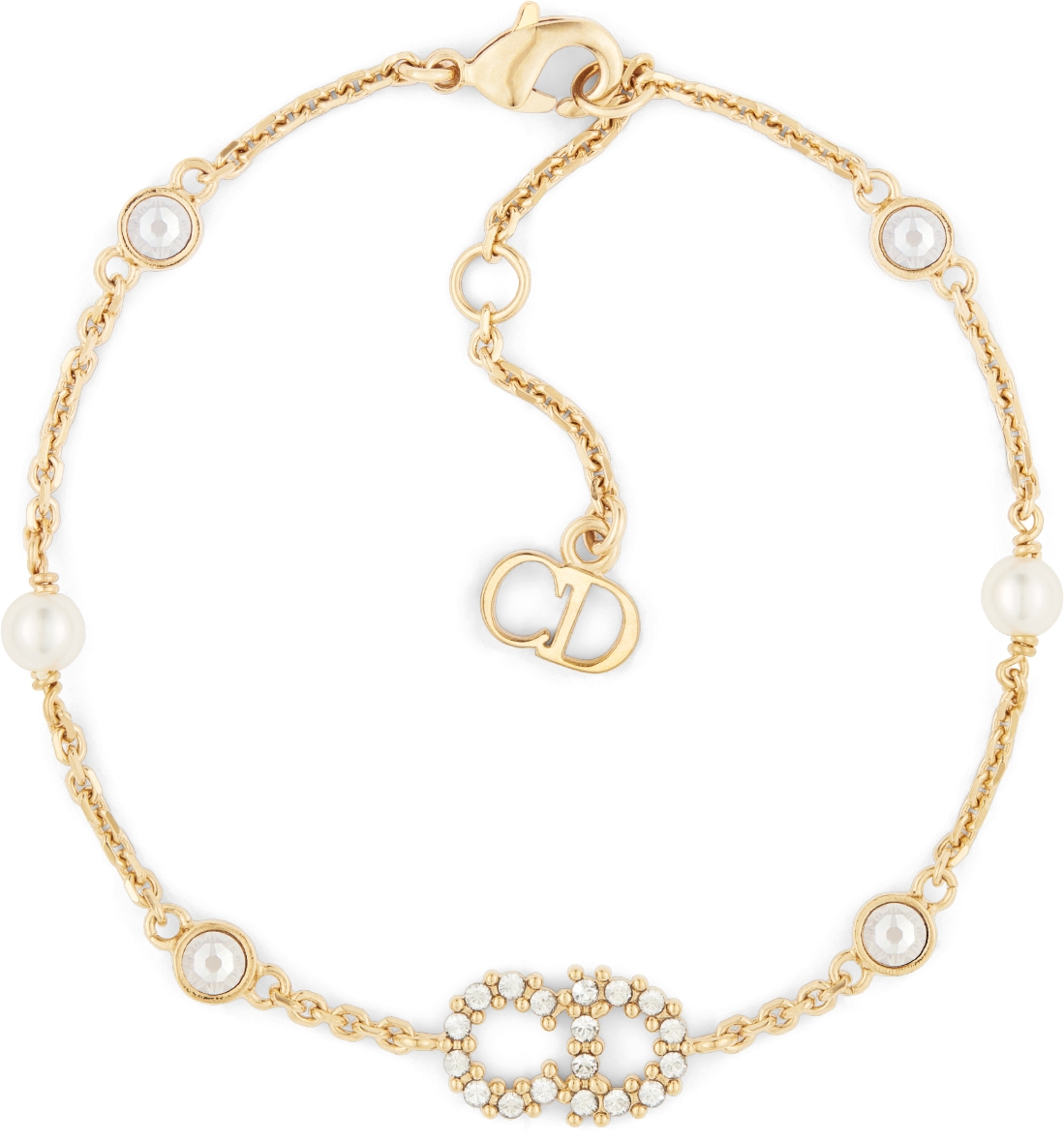 Clair D Lune Bracelet Gold-Finish Metal, White Resin Pearls and White  Crystals | DIOR