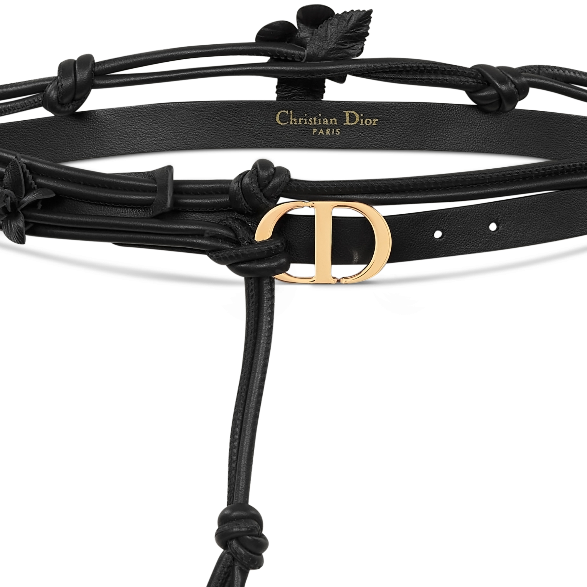 DIOR | 30 Montaigne ロープベルト 15mm カーフスキン・メタル