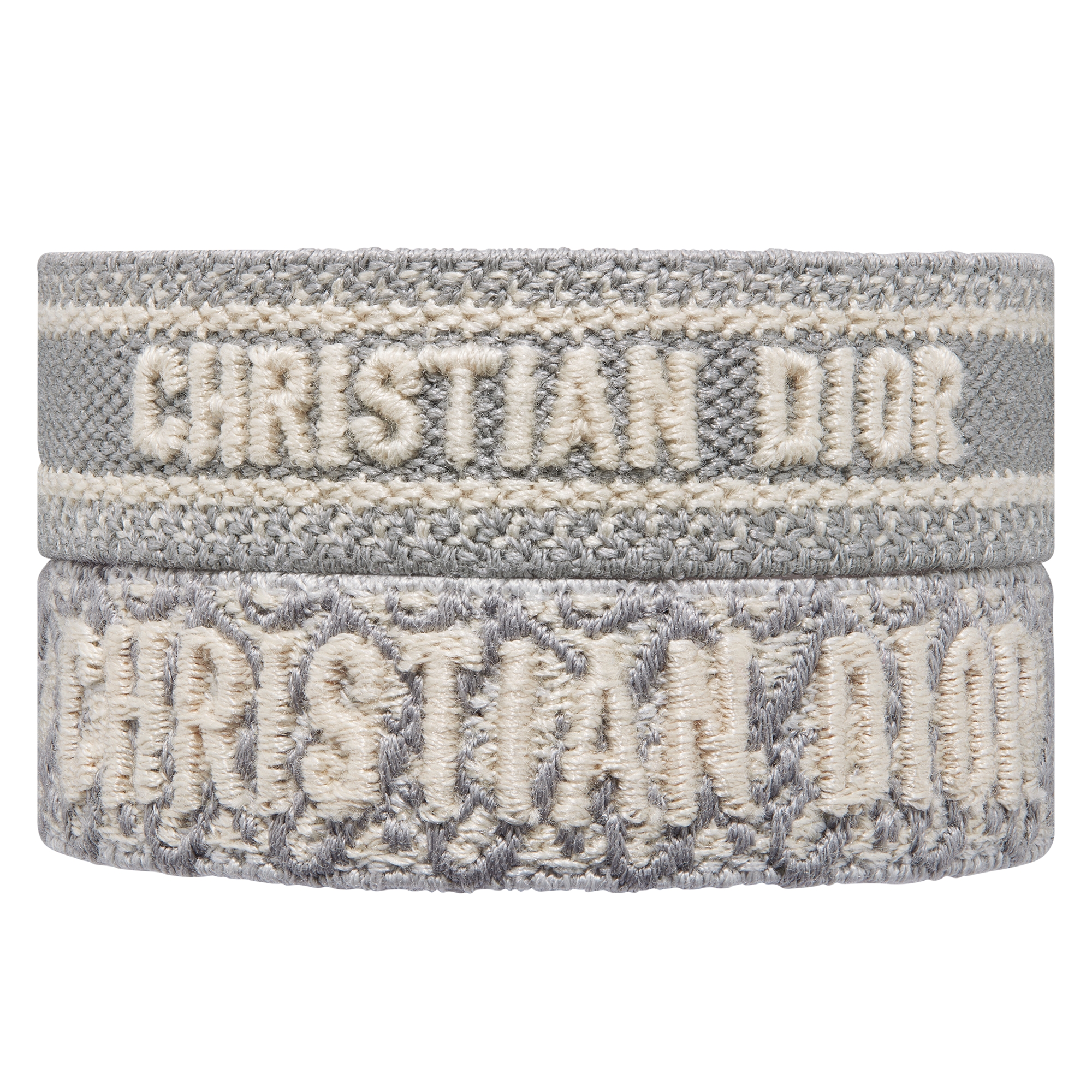 Christian Dior Bracelet Set Gray Dior Oblique Cotton E09