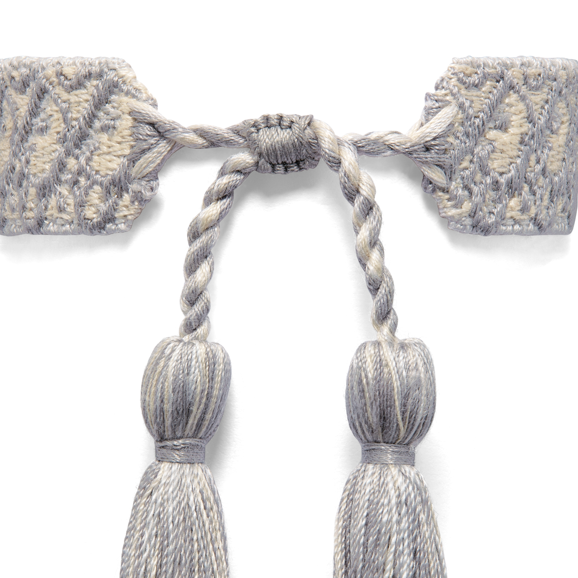 Christian Dior-armbandenset Grijs katoen met Dior Oblique-motief E10