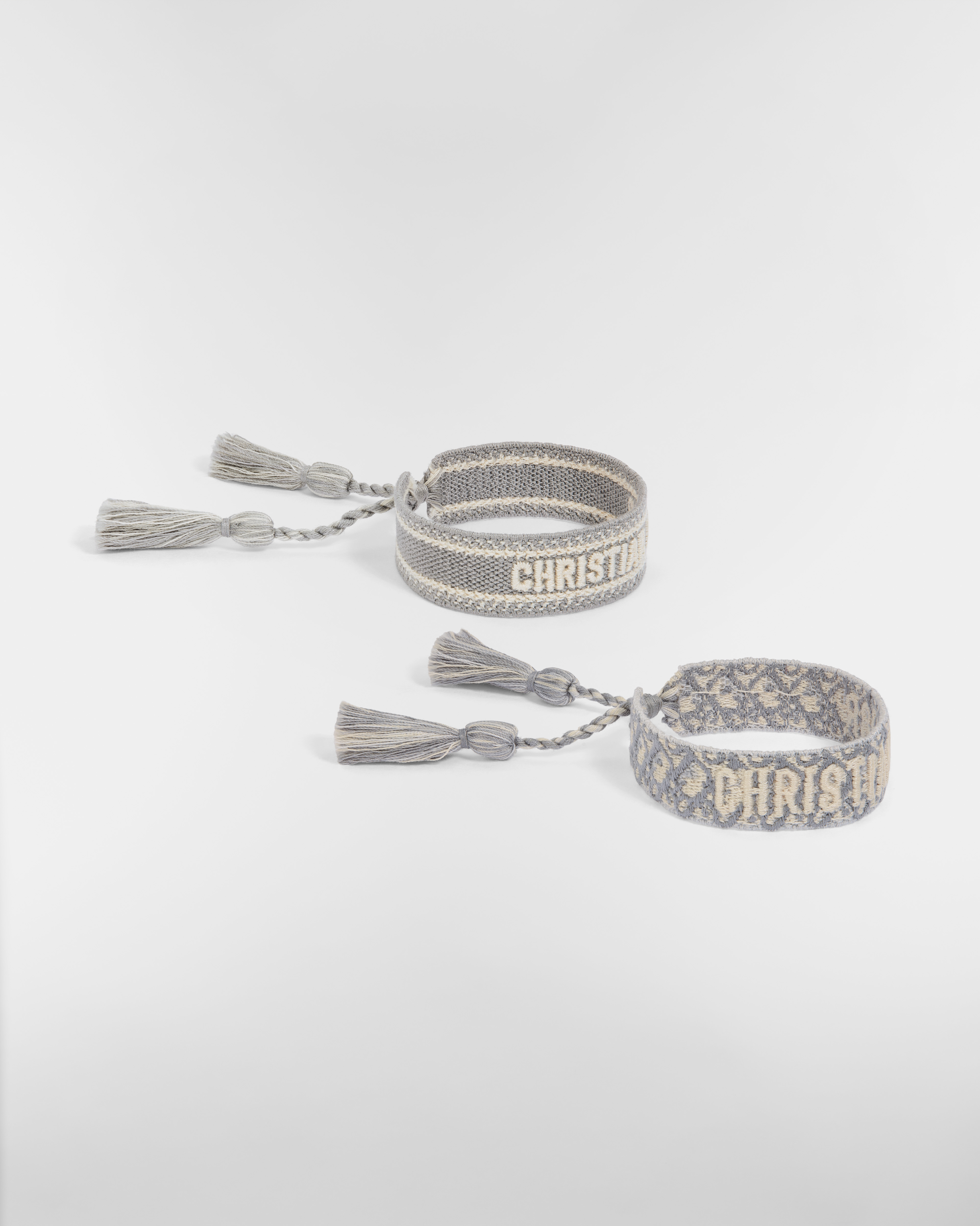 Set di bracciali Christian Dior Cotone Dior Oblique grigio E01