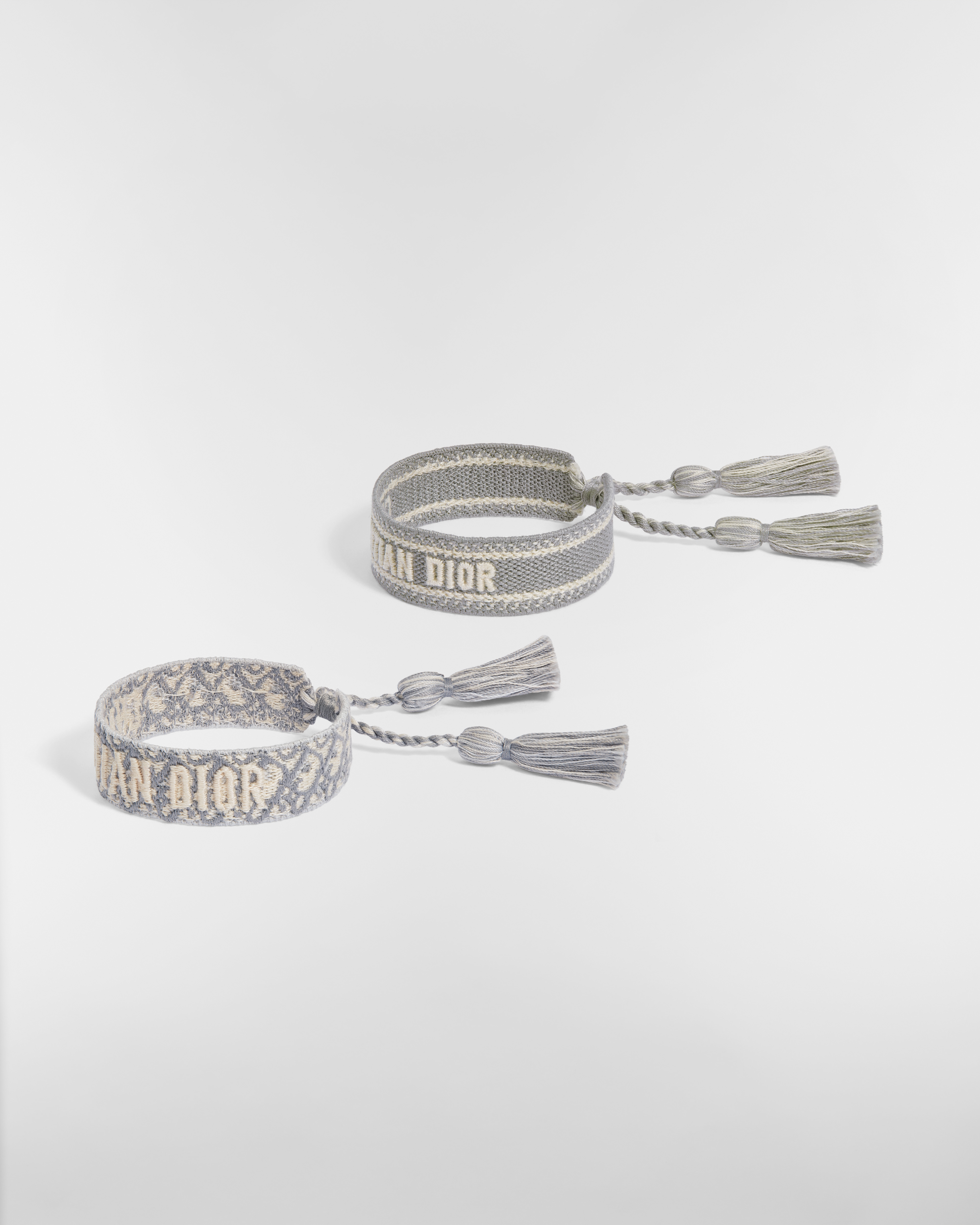 Set di bracciali Christian Dior Cotone Dior Oblique grigio E03