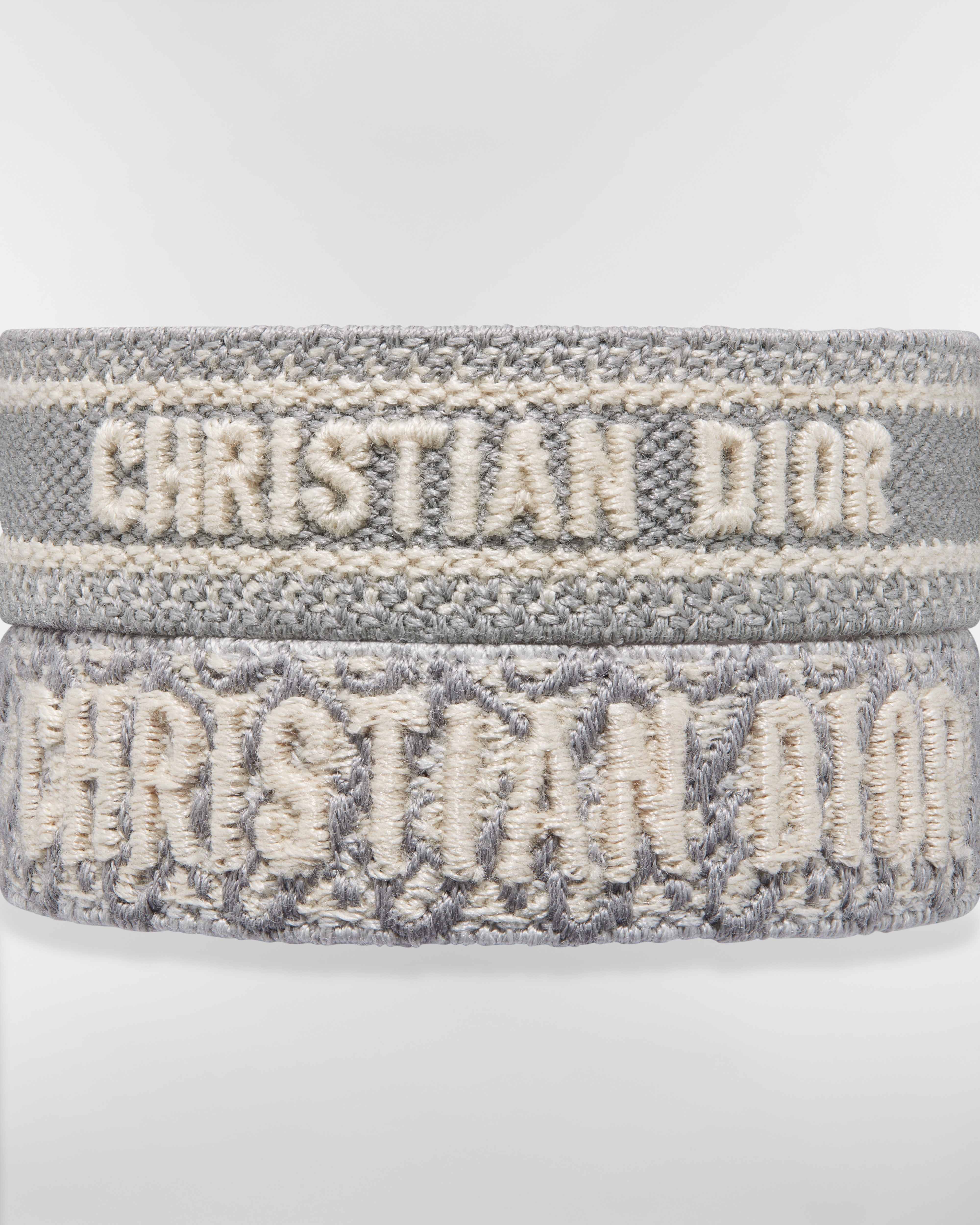 Set de bracelets Christian Dior Coton à motif Dior Oblique gris E09