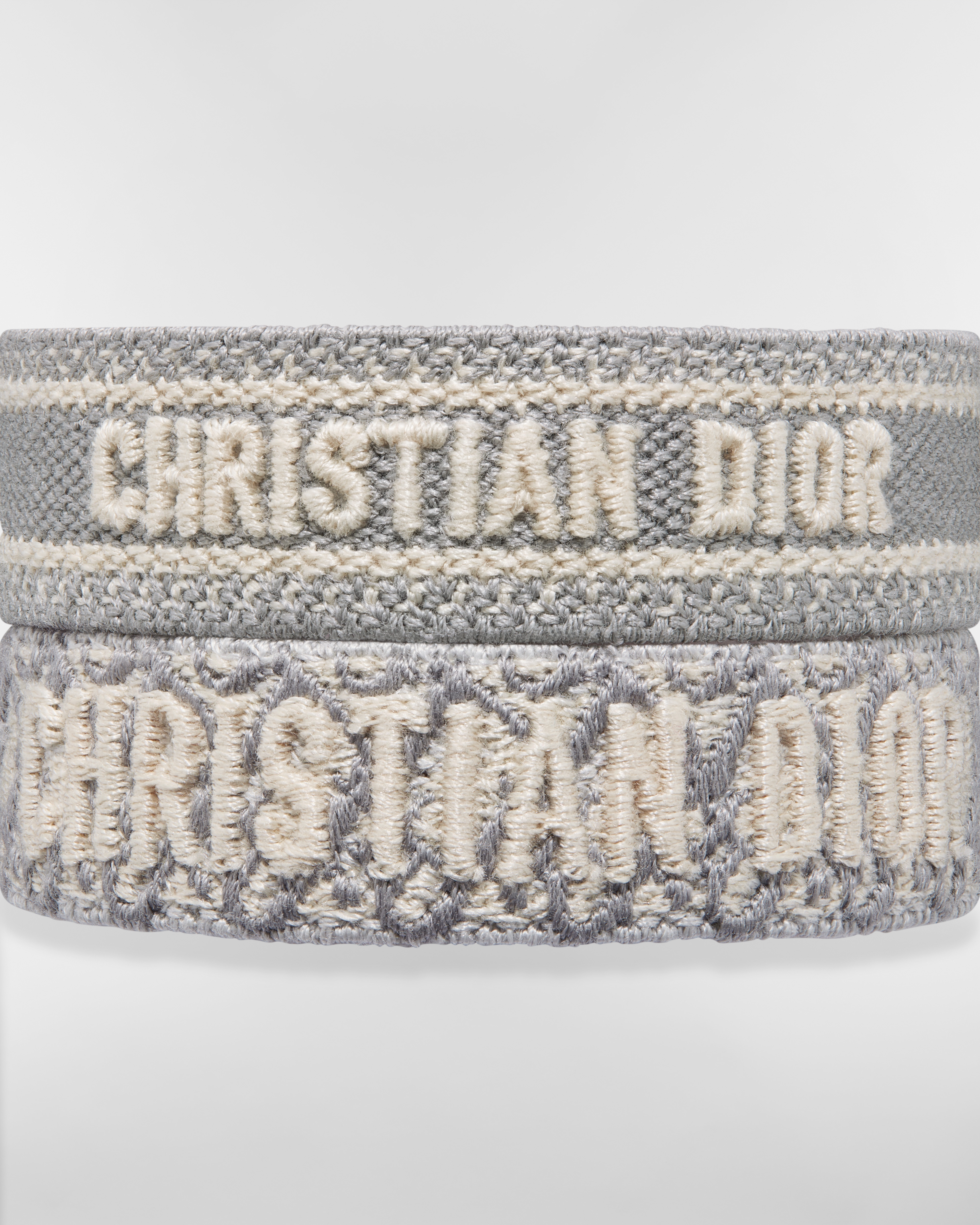 Conjunto de pulseiras Christian Dior Algodão Dior Oblique cinza E09