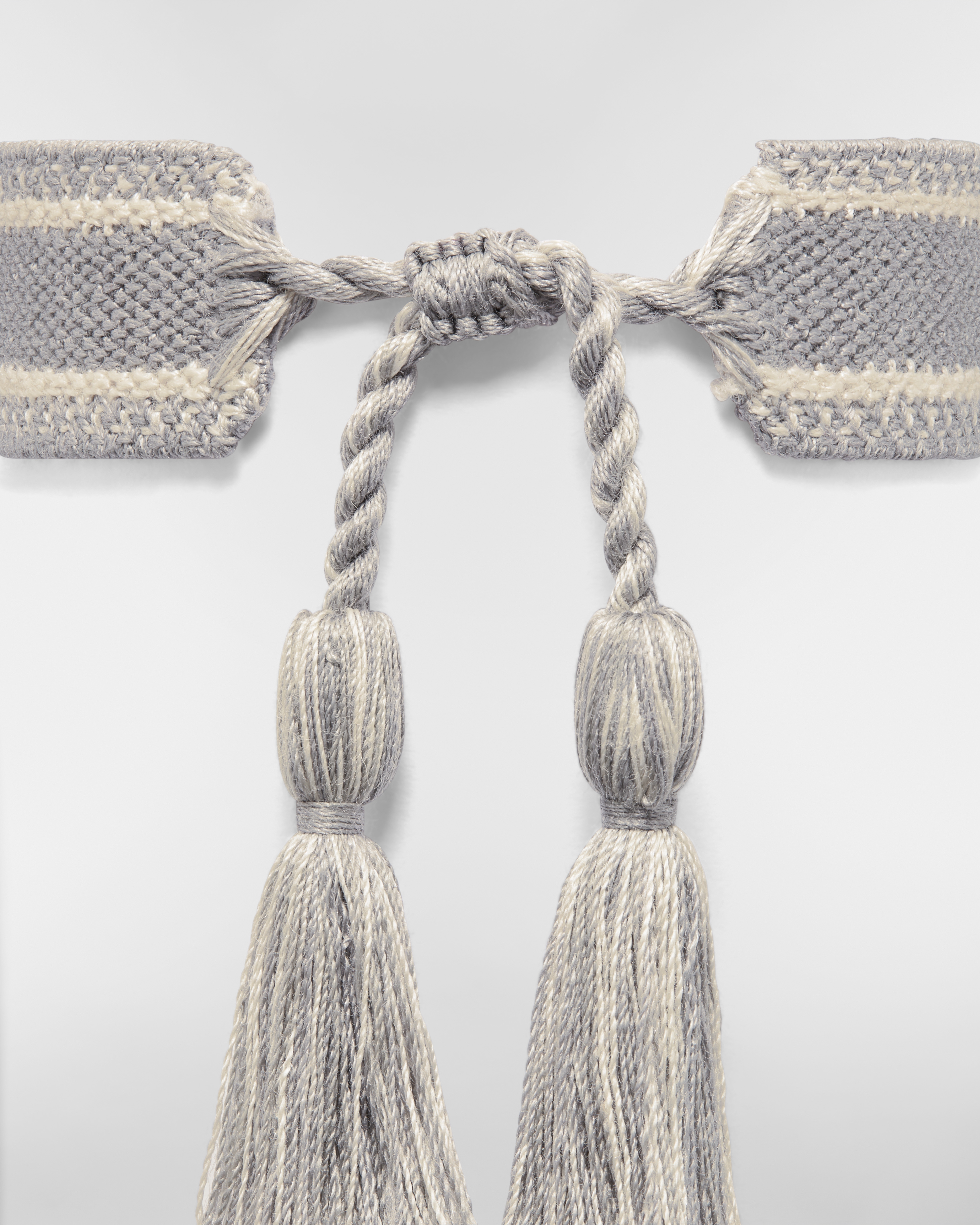 Set de bracelets Christian Dior Coton à motif Dior Oblique gris E11