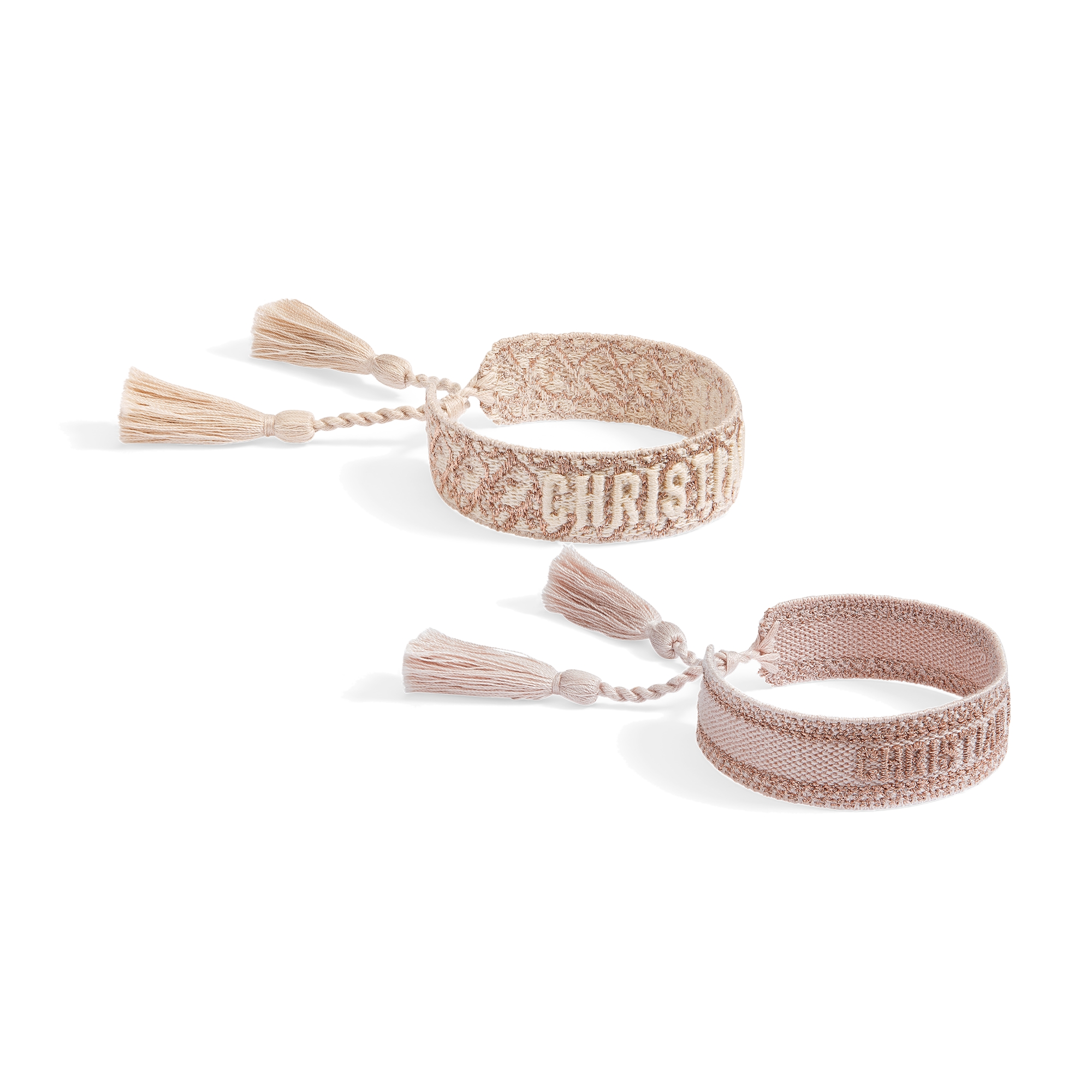 Conjunto de pulseiras Christian Dior Algodão Dior Oblique rosa-Rose des Vents E01 Algodão Dior Oblique rosa-Rose des Vents