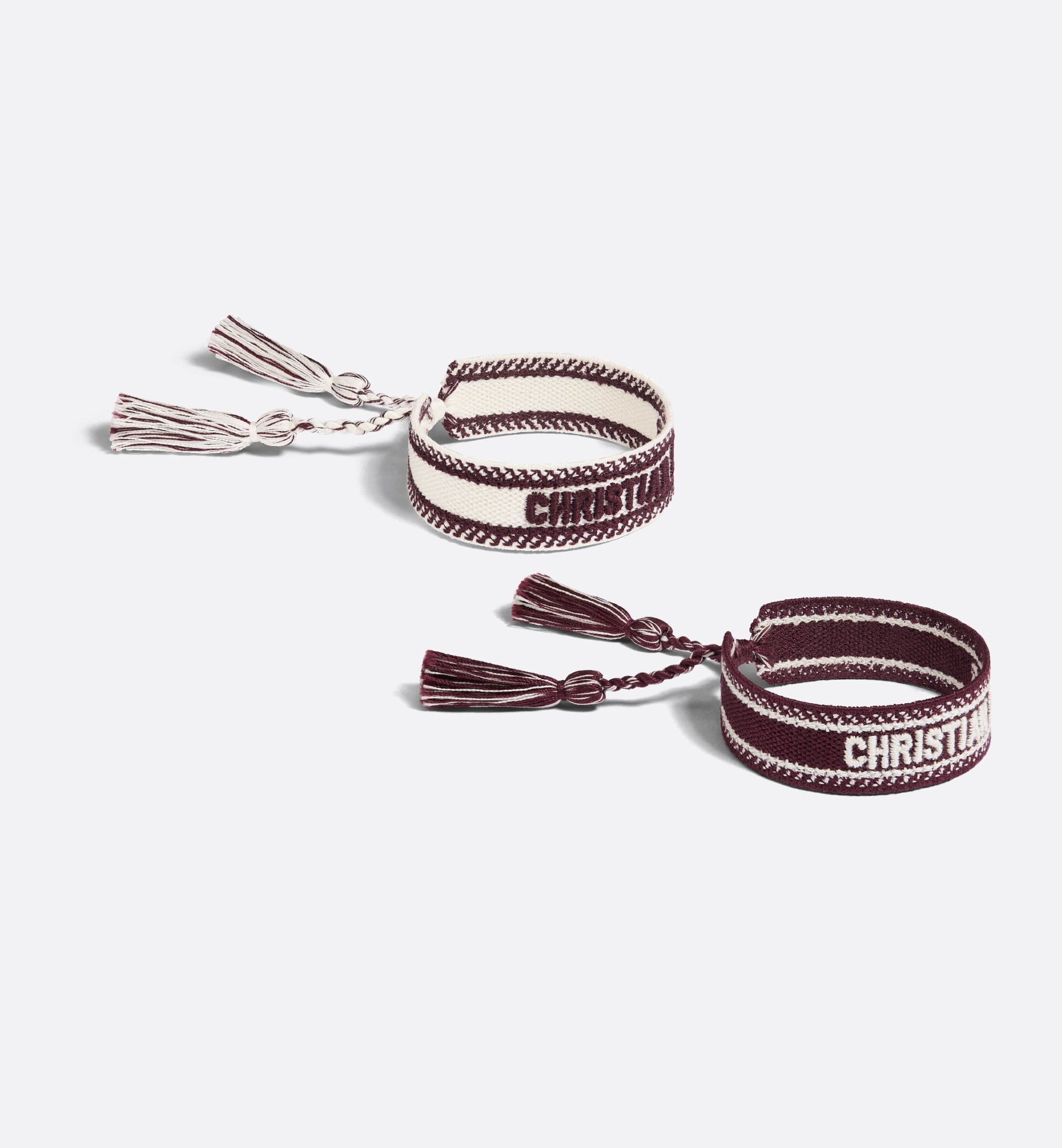 Christian Dior Bracelet Set Gold-Tone and White Dior Oblique Christian Dior Bracelet Set Gold-Tone and White Dior Oblique