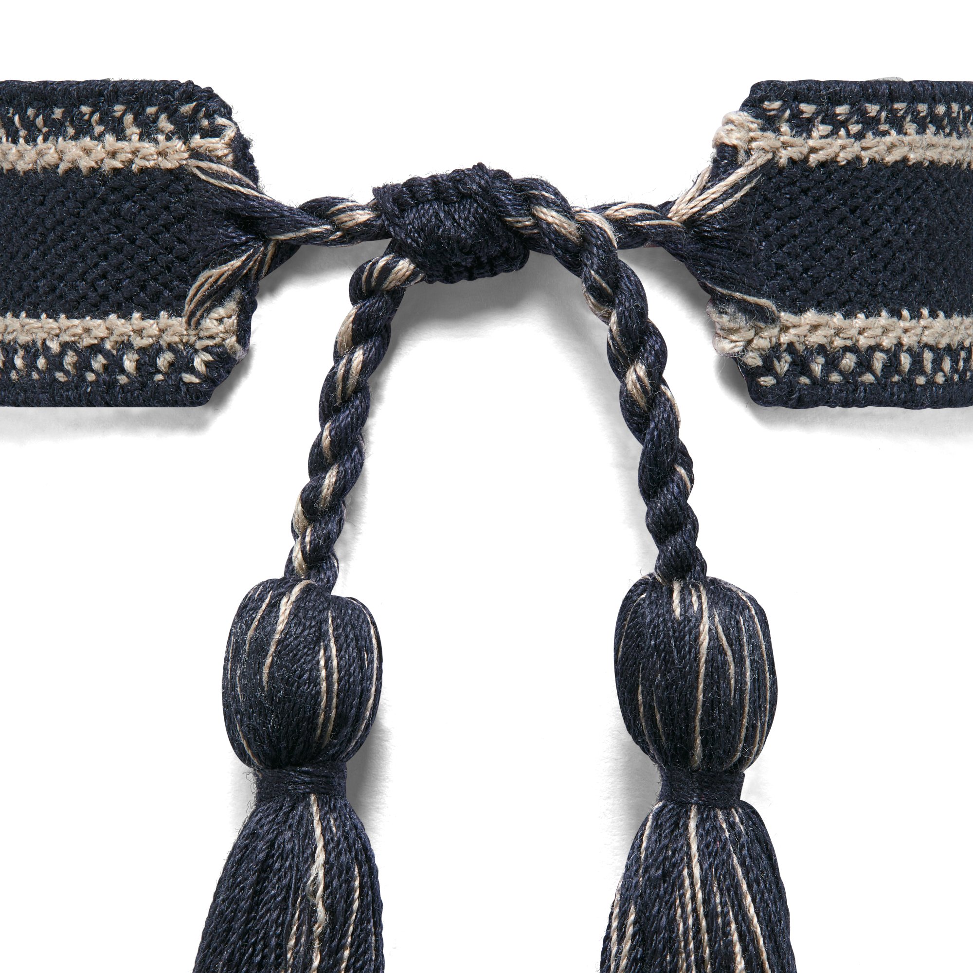 Christian Dior Bracelet Set Navy Blue Dior Oblique Cotton DIOR