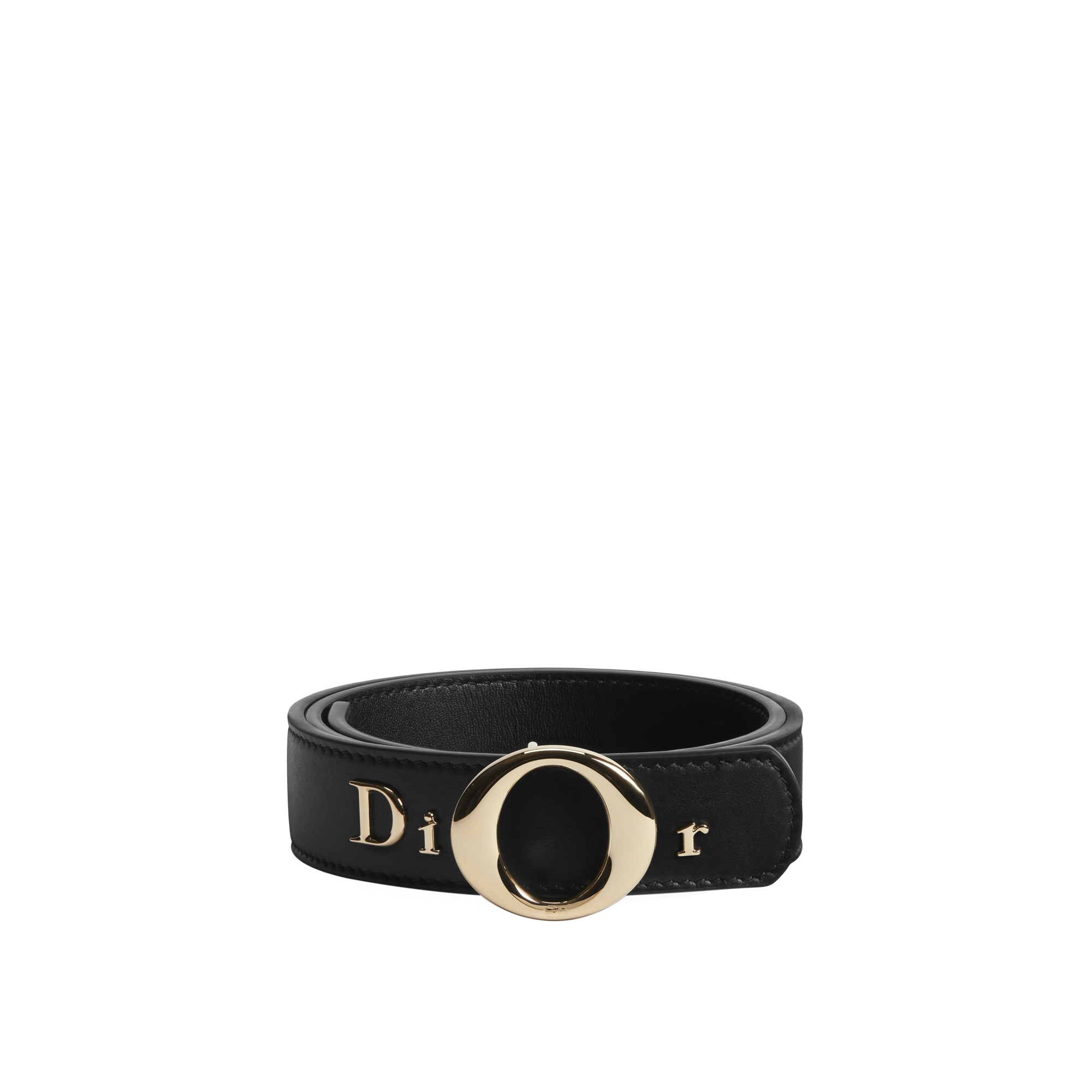 小物 Christian Dior Black leather belt DIOR Men Black Leather Reversible Belt 35mm w/Gold Oblique Dior