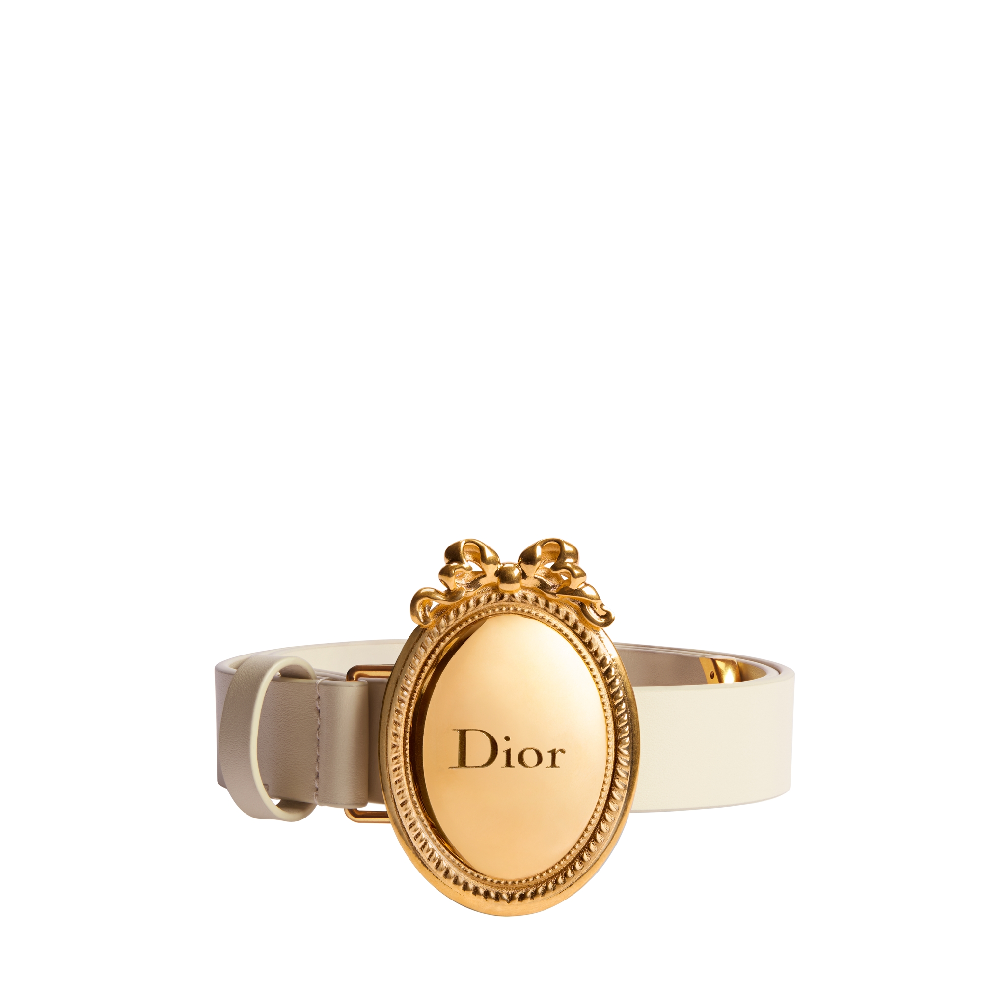 新品 Dior belt ディオール ベルト Dior Médaillon Belt Craie Smooth Calfskin, 25 MM | DIOR