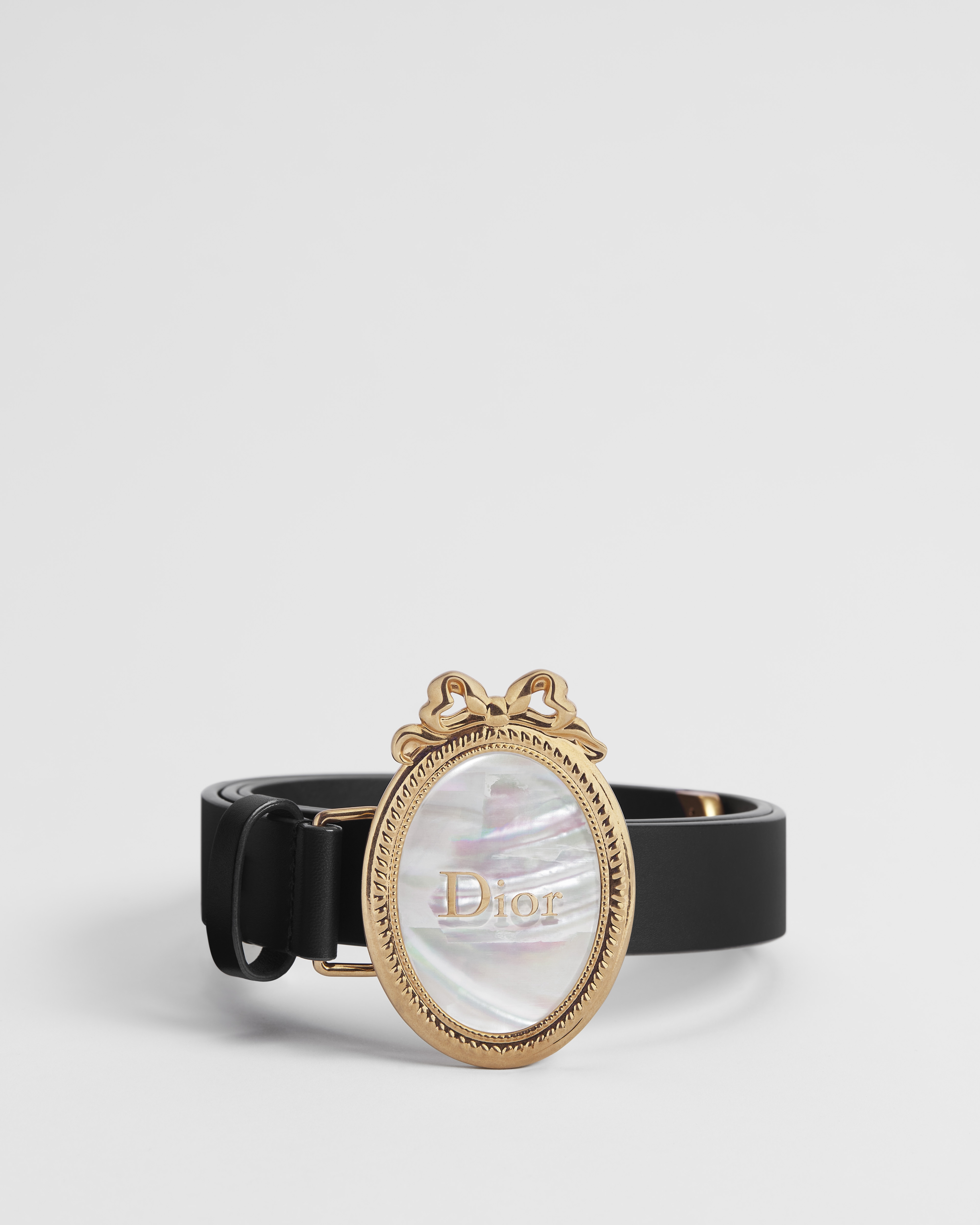 Dior Médaillon Belt Black Smooth Calfskin, 25 MM E01