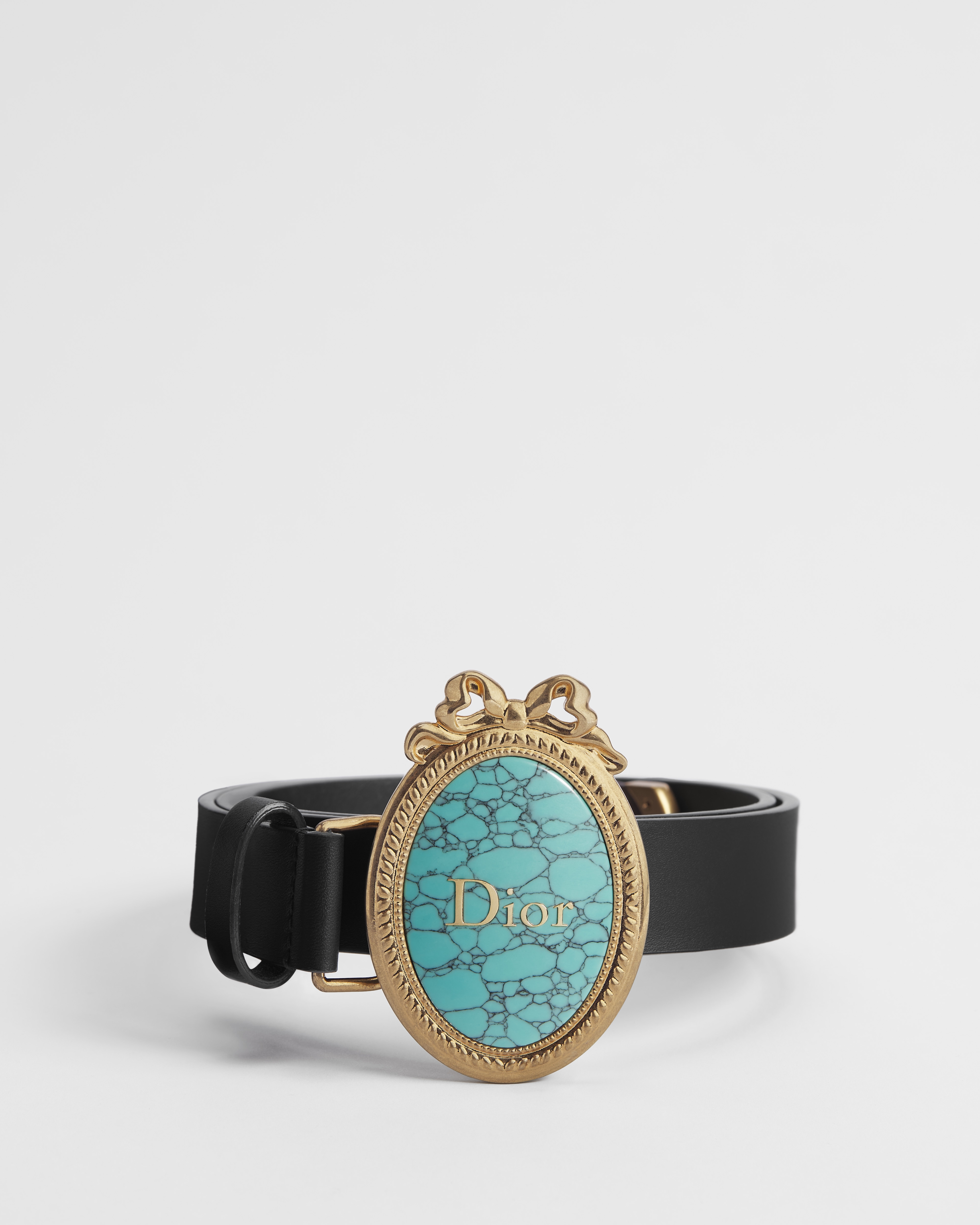 Dior Médaillon Belt Black Smooth Calfskin, 25 MM E01