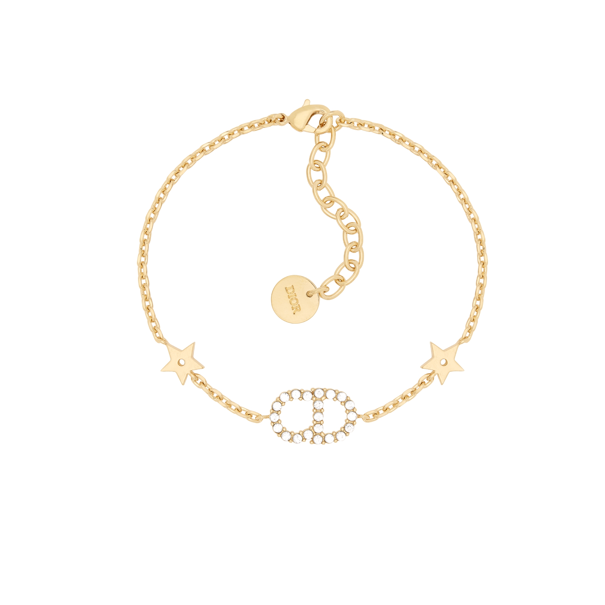 Clair D Lune-armbandenset Metaal met goudkleurige afwerking en witte kristallen E11