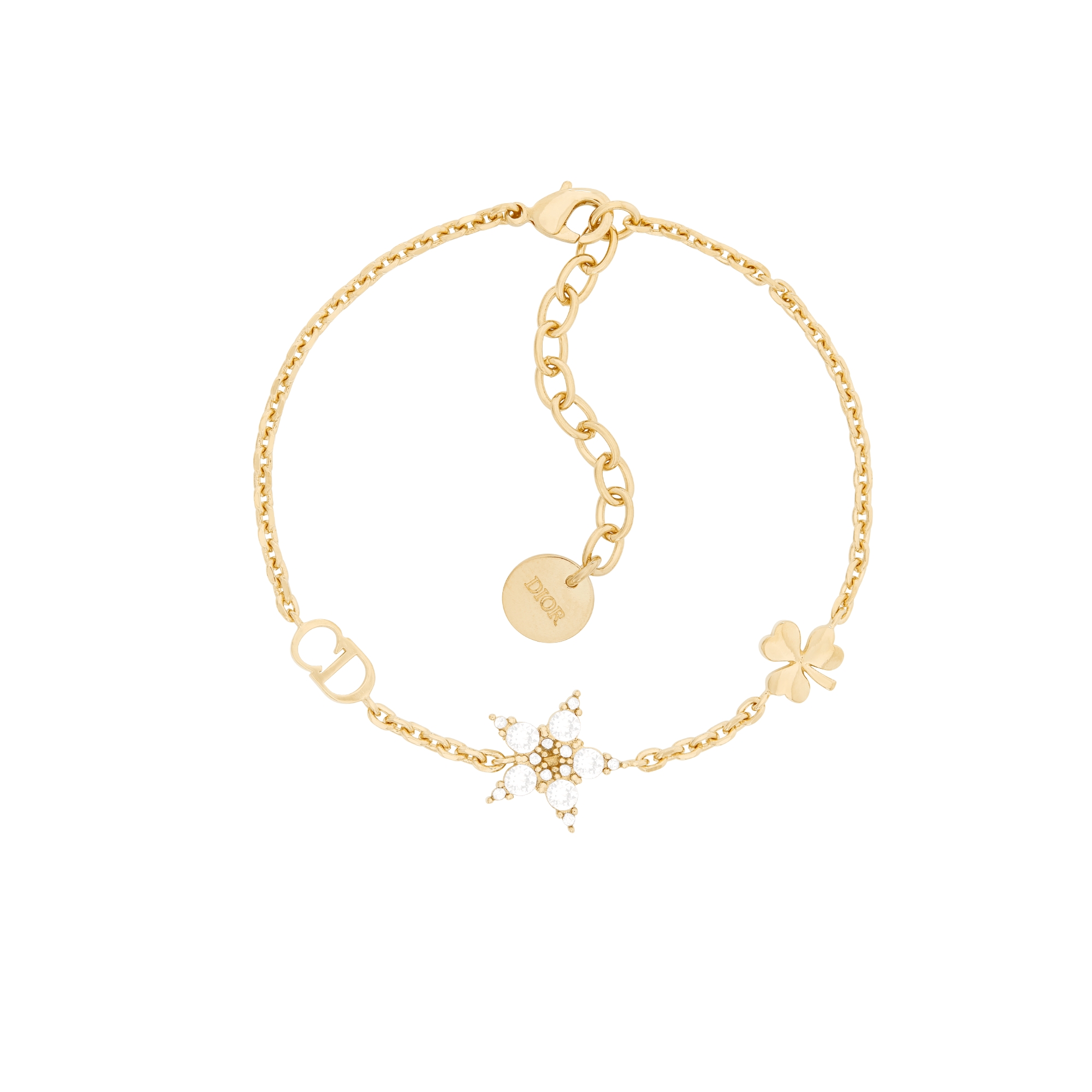 Clair D Lune-armbandenset Metaal met goudkleurige afwerking en witte kristallen E12