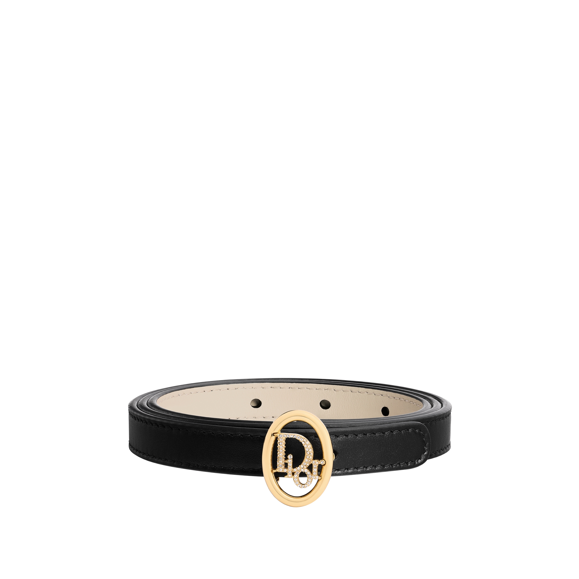 Reversible Dior Oblique Belt Black and Craie Smooth Calfskin, 15 MM E01