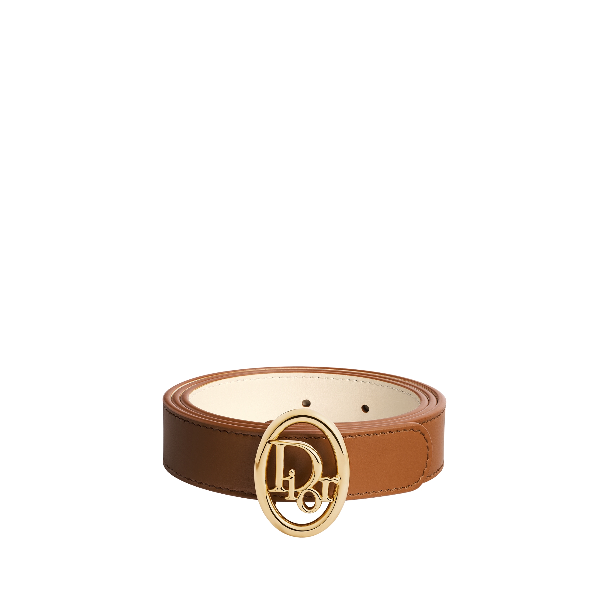  Marron Bobby and Latte Smooth Calfskin, 25 MM