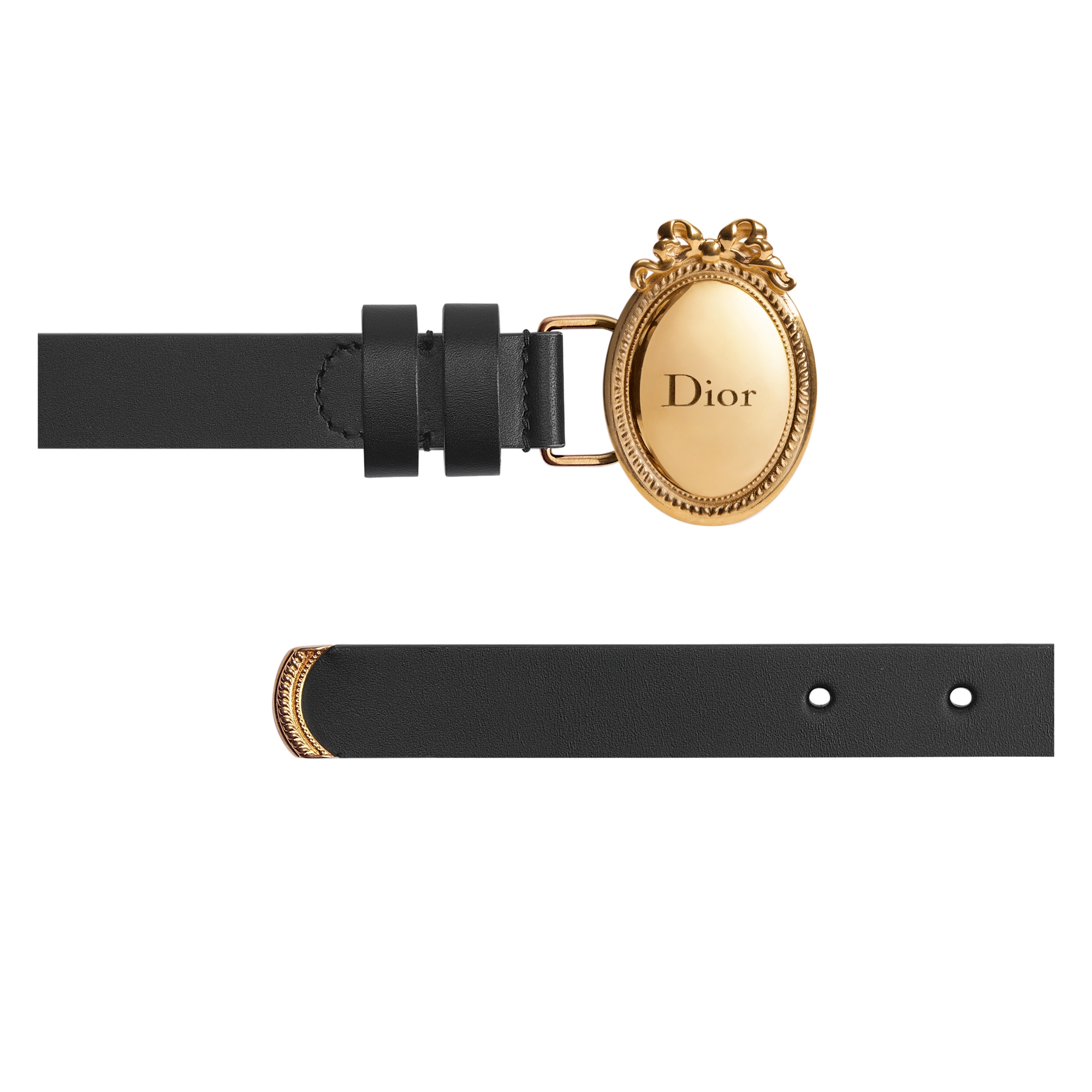 Dior Médaillon Belt Black Smooth Calfskin, 20 MM E06